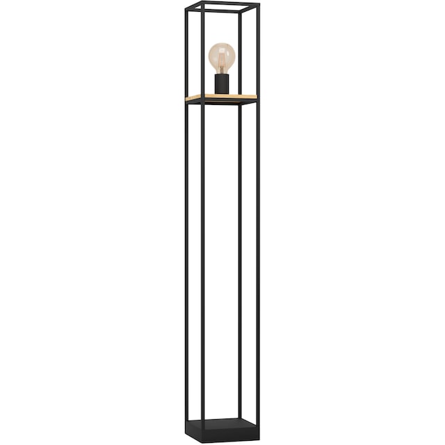EGLO Stehlampe »LIBERTAD«, Stehleuchte in schwarz und braun aus Stahl, Holz  - exkl. E27- 1X40W online kaufen | mit 3 Jahren XXL Garantie