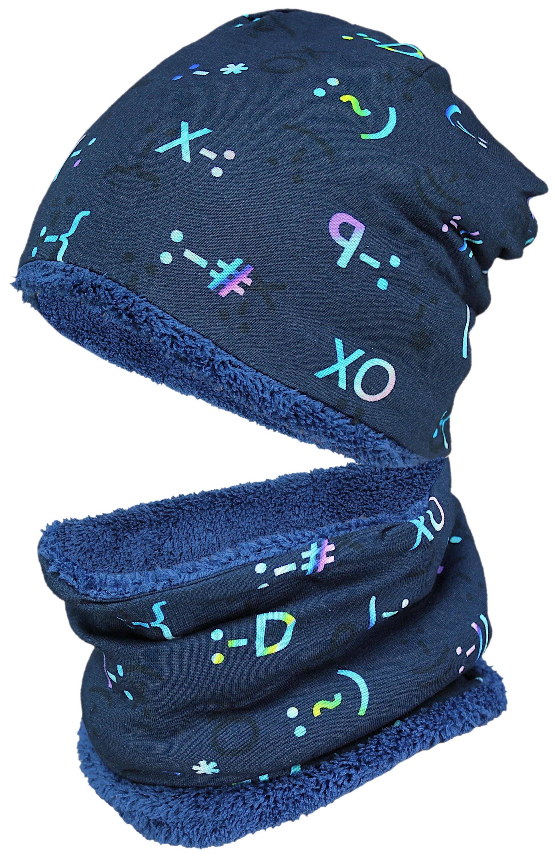 TupTam Beanie »Mütze Unisex Set Kinder Beanie Mütze Schlauchschal«