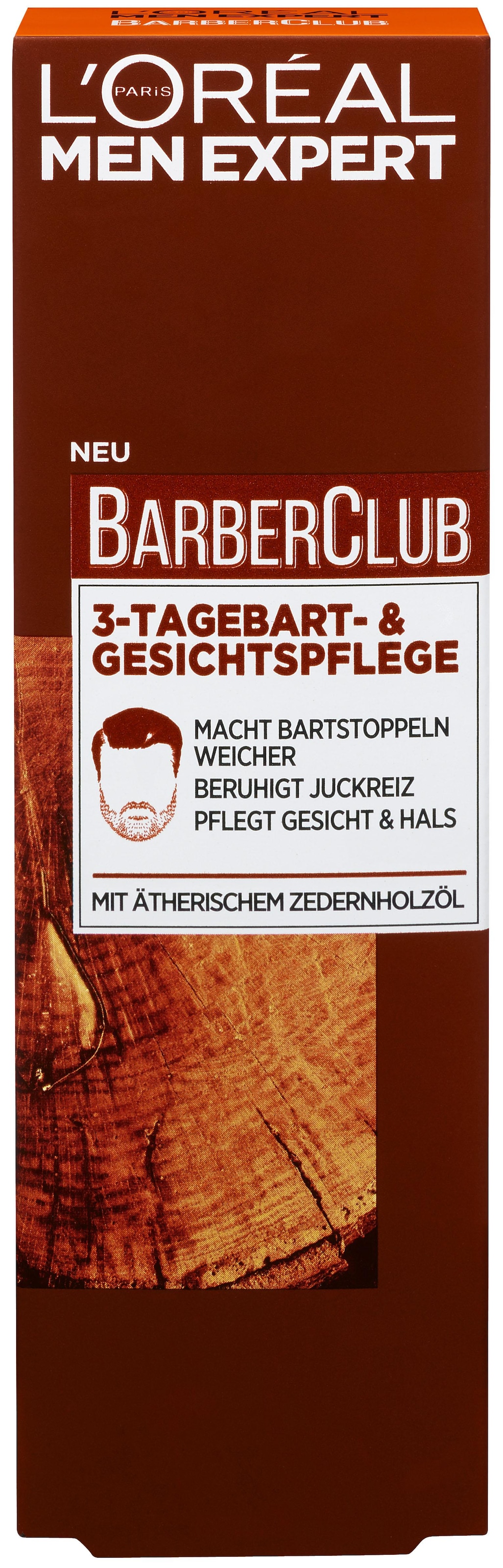 L'ORÉAL PARIS MEN EXPERT Feuchtigkeitscreme »Barber Club 3-Tagebart- und Gesichtspflege«, spendet Feuchtigkeit, beruhigt Juckreiz