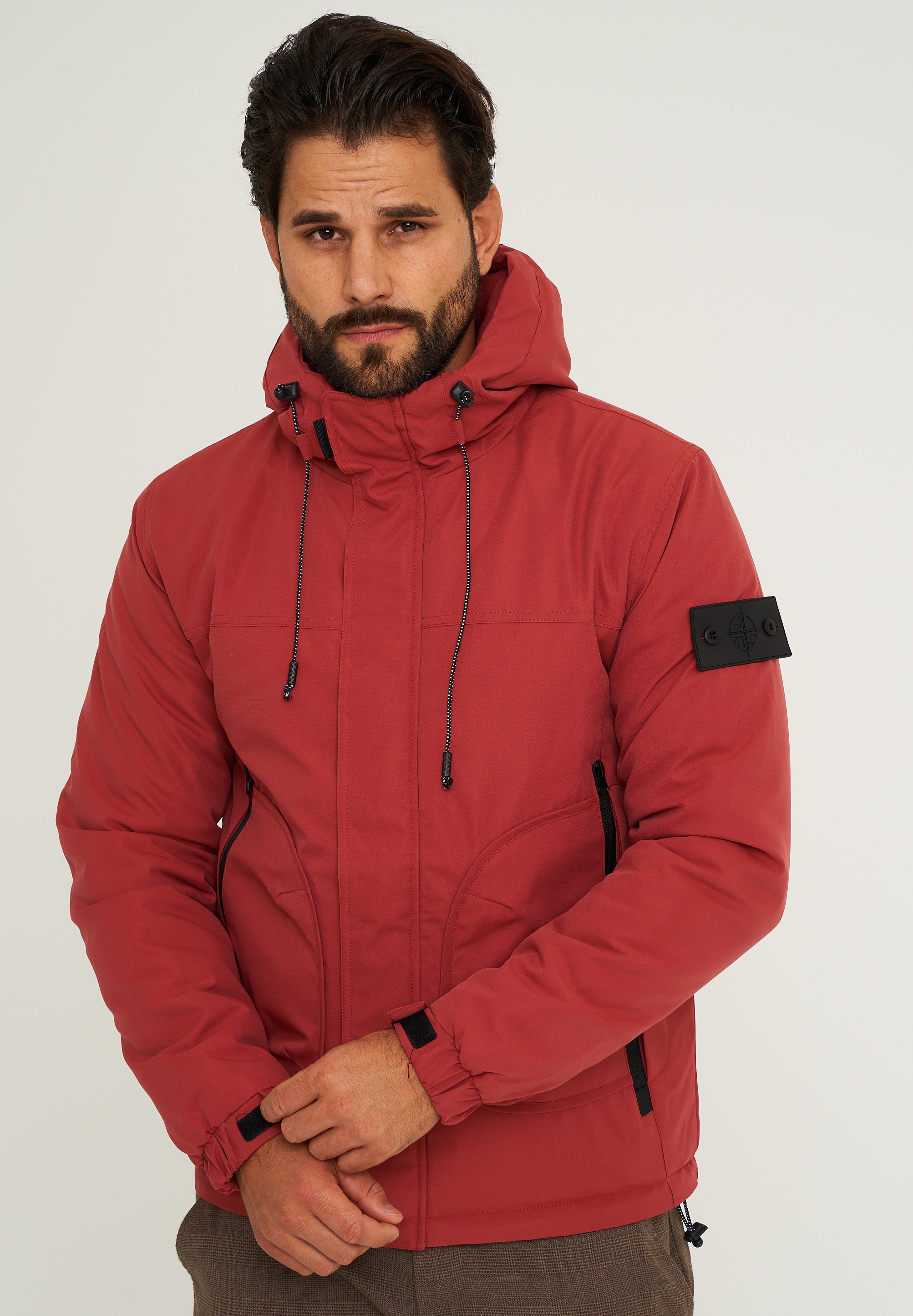 SOULSTAR Steppjacke »mit Kapuze als Winterjacke Pufferjacke Übergangsjacke« mit Kapuze Herren Übergangsjacke mit Kapuze Outdoor-Jacke Funktionsjacke