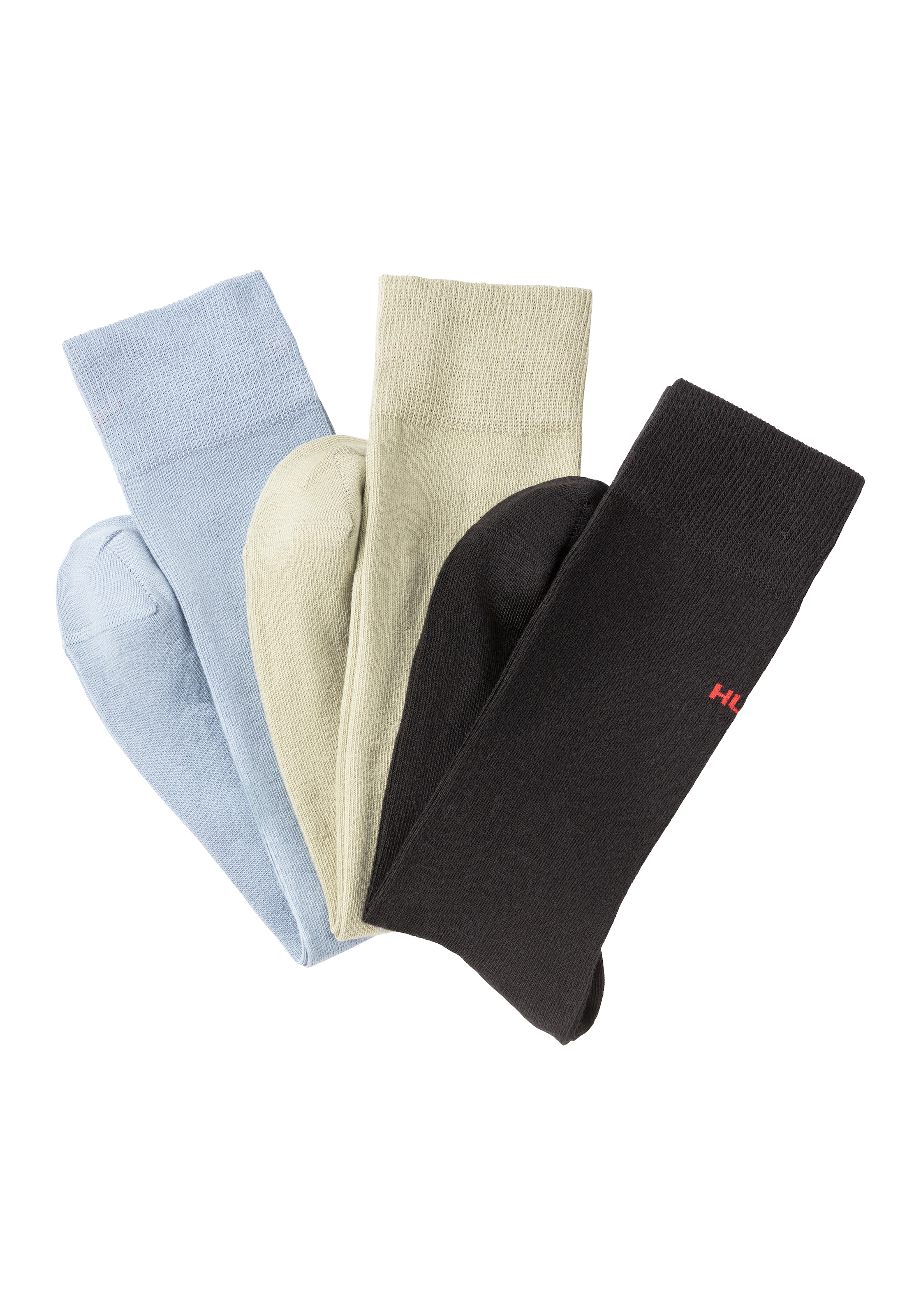 HUGO Underwear Businesssocken »3P RS UNI CC«, (Packung, 3 Paar, 3er Pack), mit kontrastfarbenen HUGO Logo-Schriftzug