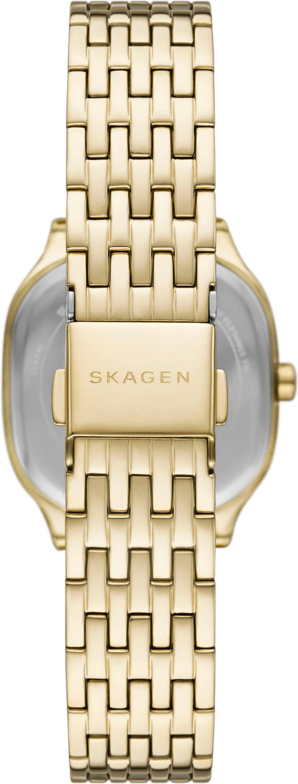 Skagen Quarzuhr »MELLEM LILLE«, Armbanduhr, Damenuhr, Edelstahlarmband, analog