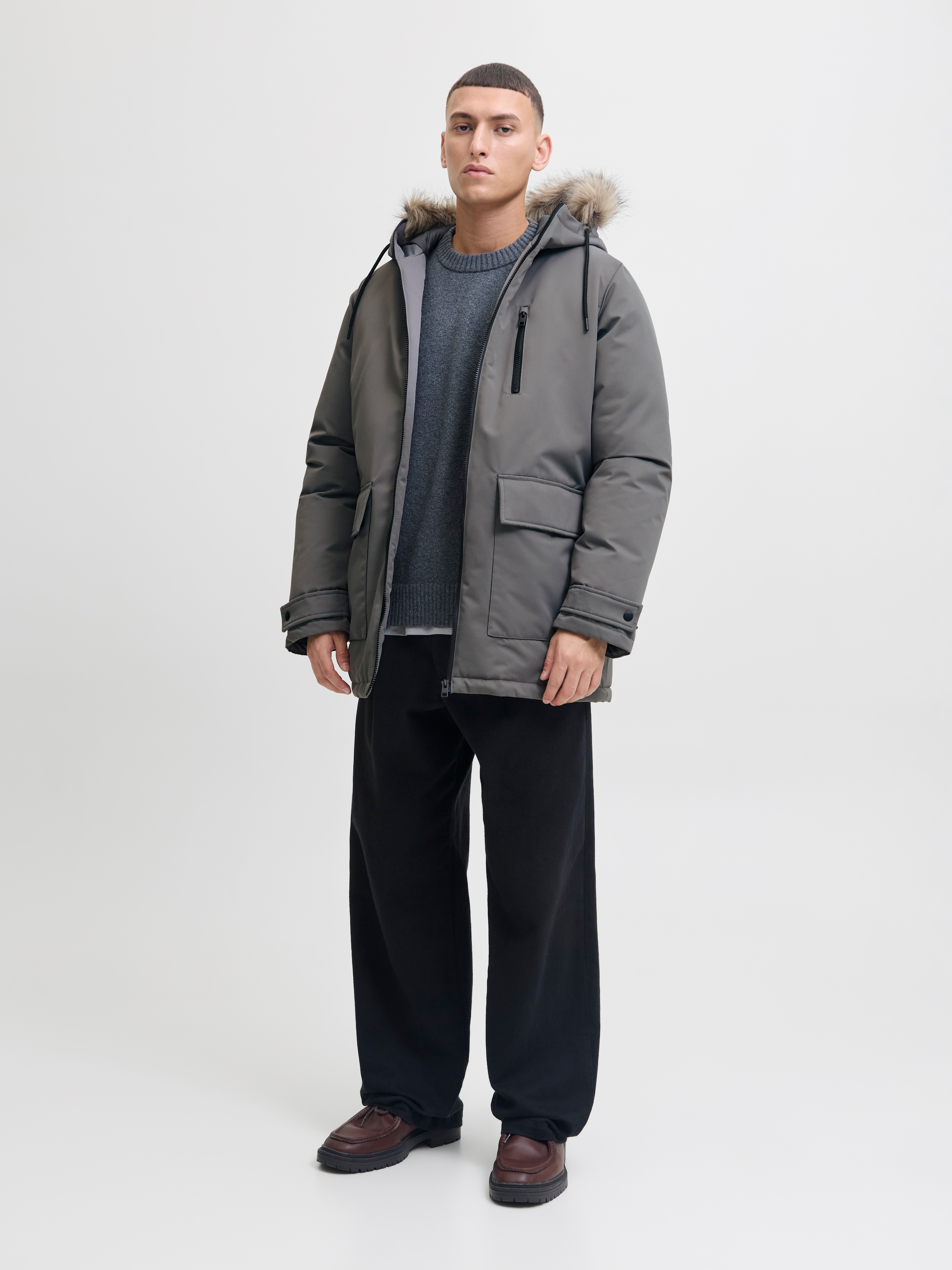 Jack & Jones Parka »JJCHARLIE DETACHABLE FAUX FUR PARKA« mit Kapuze