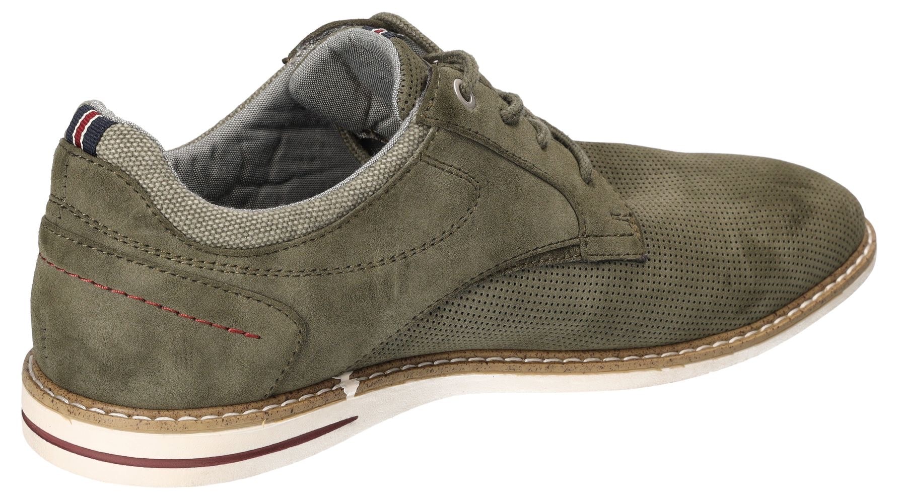 Mustang Shoes Schnürschuh, Freizeitschuh, Halbschuh, Schnürschuh mit Perforation