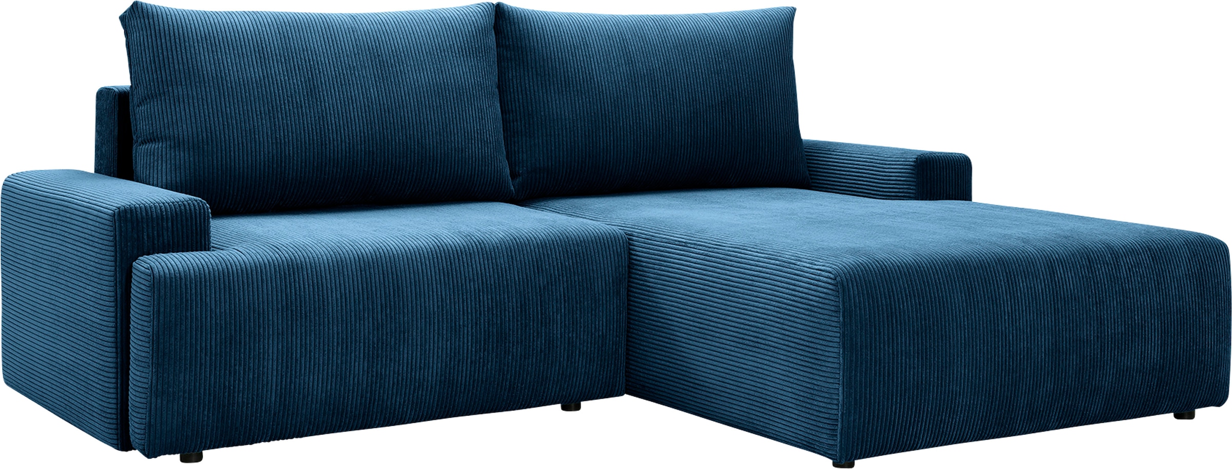 exxpo - sofa fashion Ecksofa »Orinoko, aktuelles Design und hoher Sitzkomfort, L-Form«, inkl. Bettfunktion und Bettkasten, schöne Farben im angesagten Cord