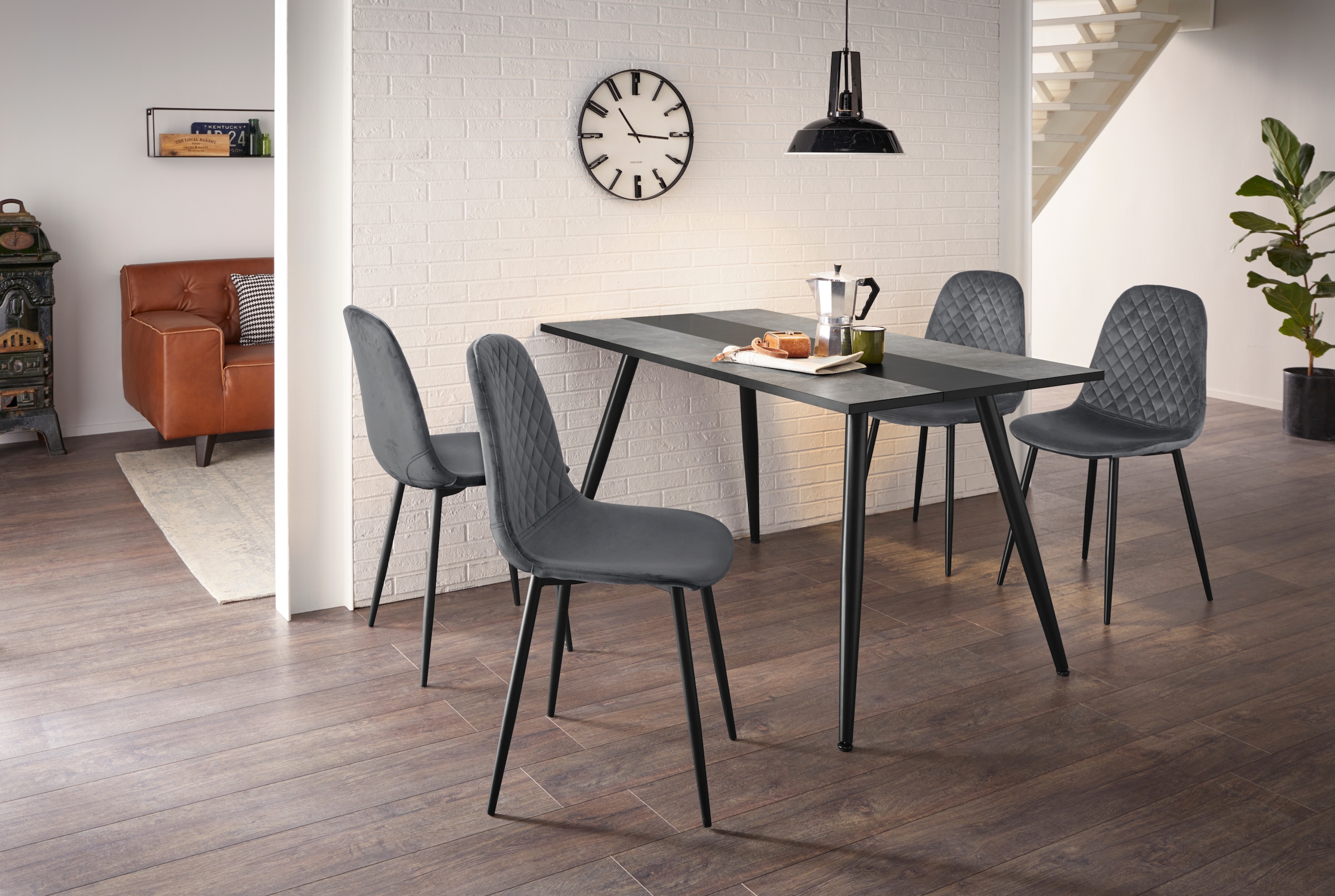 HELA Esszimmerstuhl »Sabrina«, (Set), 4 St., Samtvelours, 2 und 4 Stück, Küchenstuhl