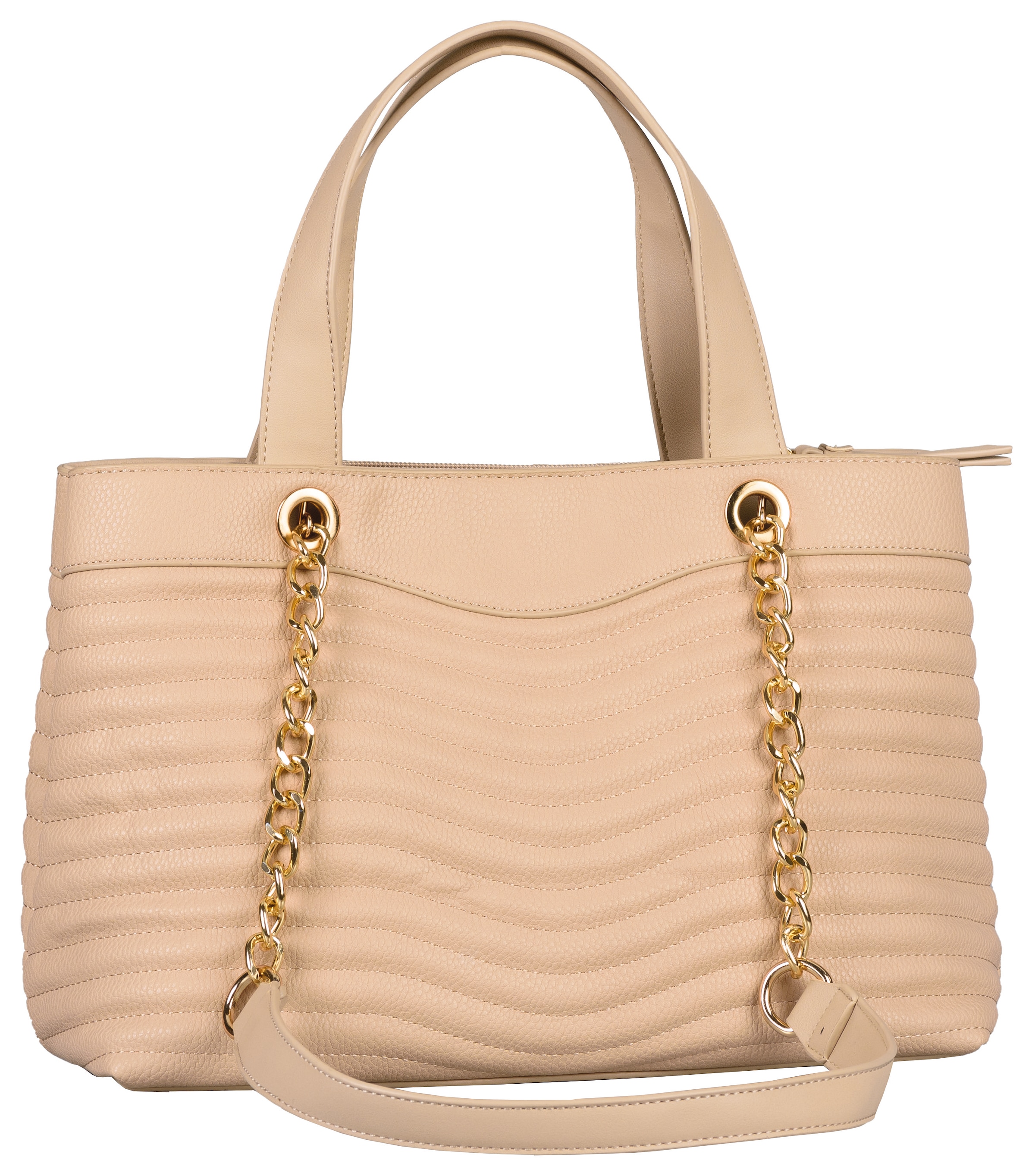 Bruno Banani Henkeltasche, mit goldfarbenen Kettendetails