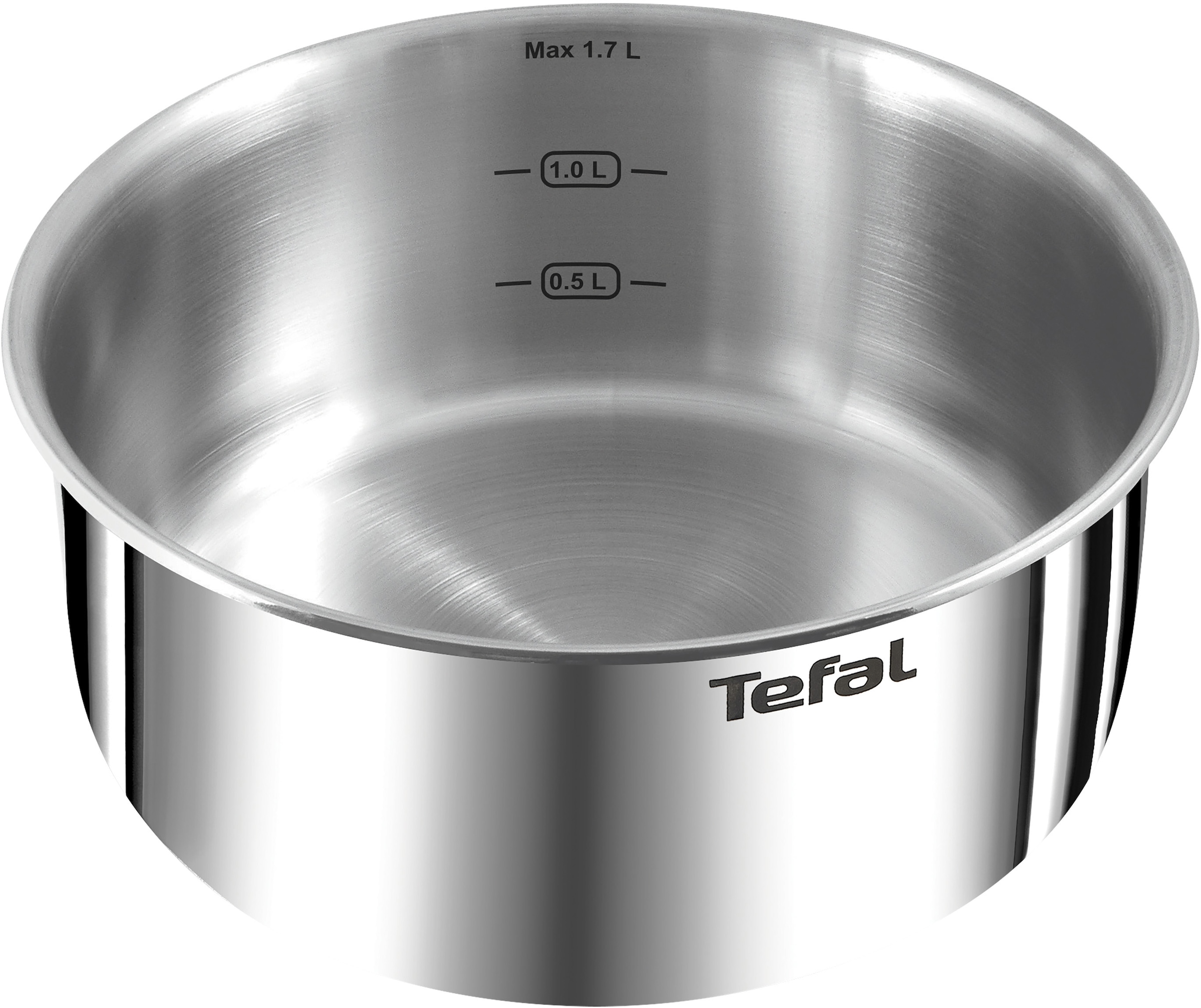 Tefal Topf-Set »L898S4 Ingenio Preference«, Edelstahl, (Set, 4 tlg., je 1 Stielkasserolle Ø 16/18/20 cm, 1 abnehmbarer Griff), stapelbar, platzsparend, hochwertiger Edelstahl, induktionsgeeignet