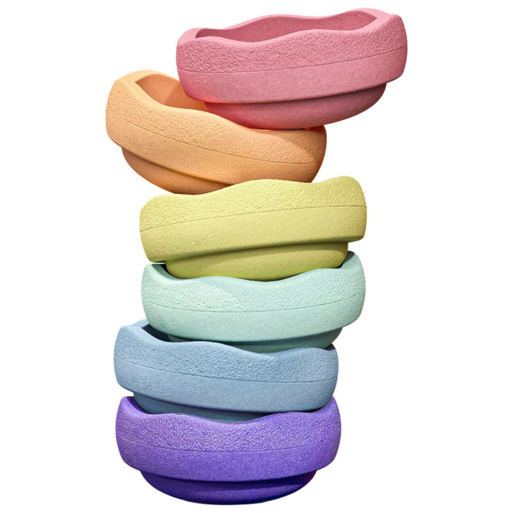 Stapelstein Balancetrainer »Stapelstein rainbow pastel«, für Drinnen und Draußen, 6-tlg. ØxH: 27,5x12 cm