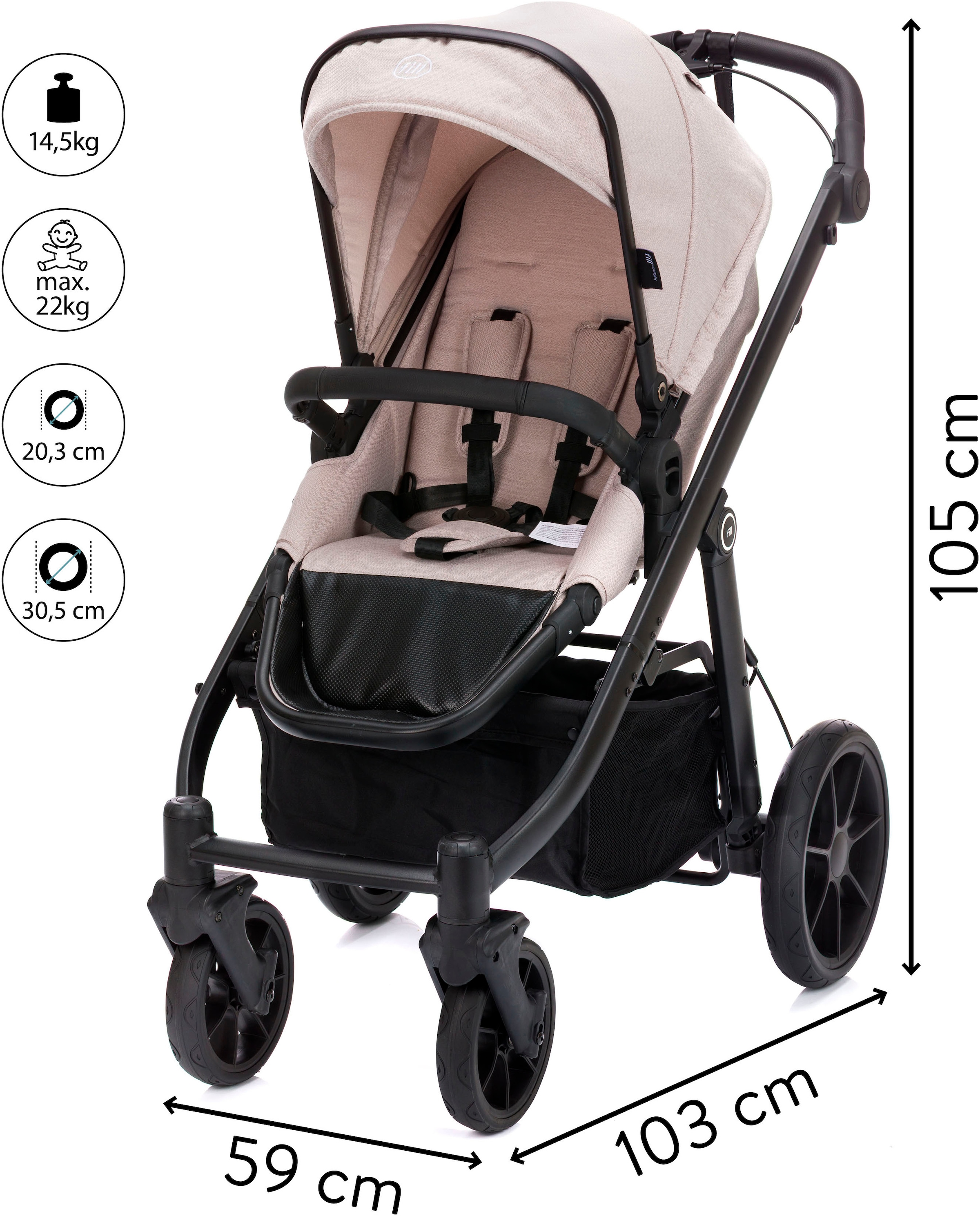 Fillikid Kinder-Buggy »Fill Voyage« 22 kg