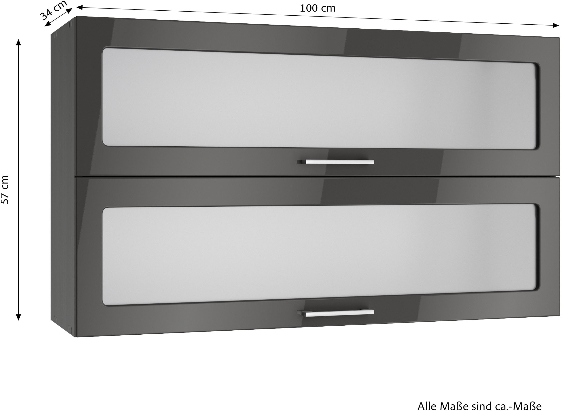 KOCHSTATION Klapphängeschrank »KS-Milan«, HELD Möbel, Klapphängeschrank 100 cm, matte oder hochglänzende Fronten