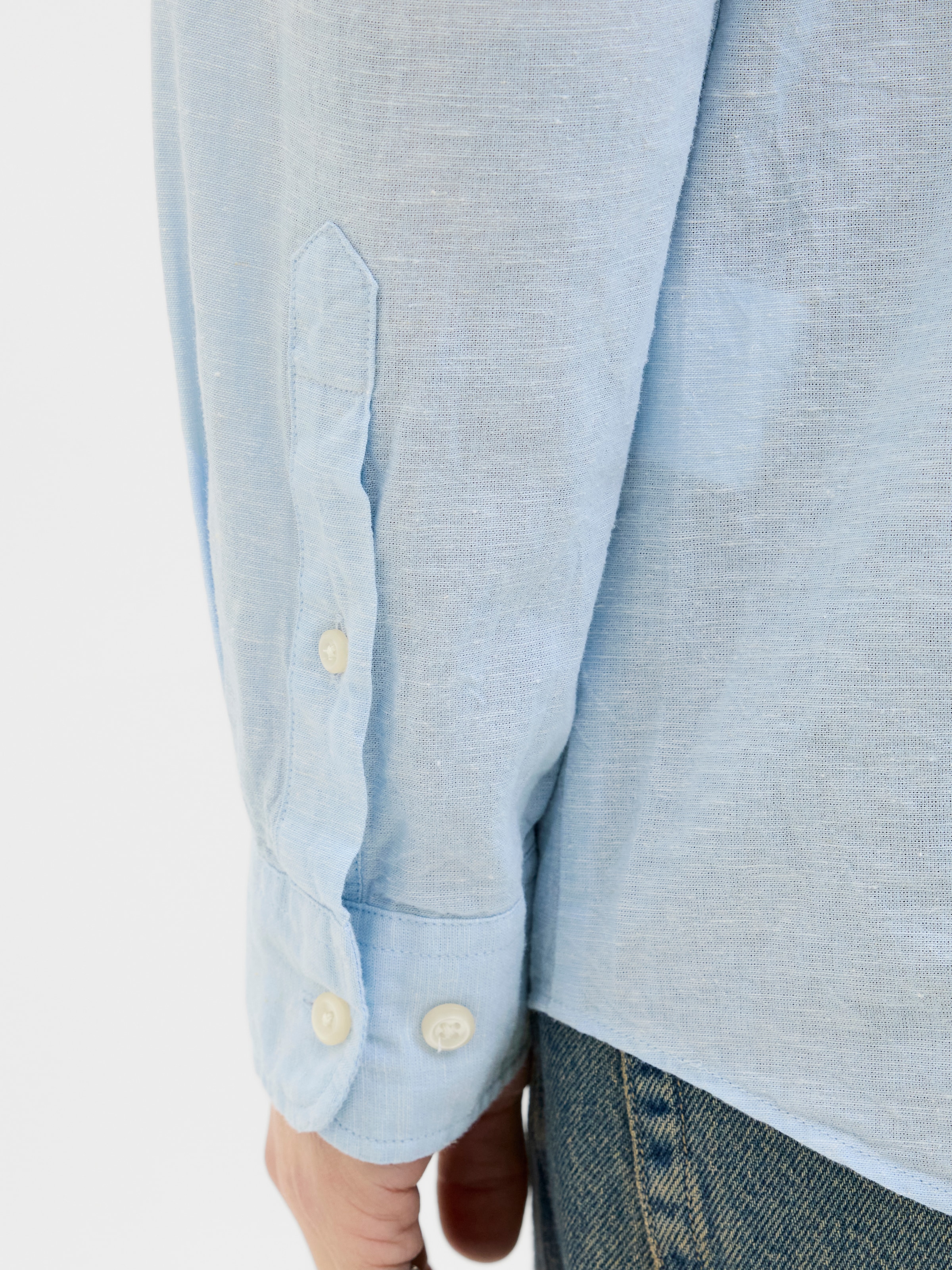 Jack & Jones Langarmhemd »JJEBREEZE BAND SHIRT LS SN«, mit Bandkragen