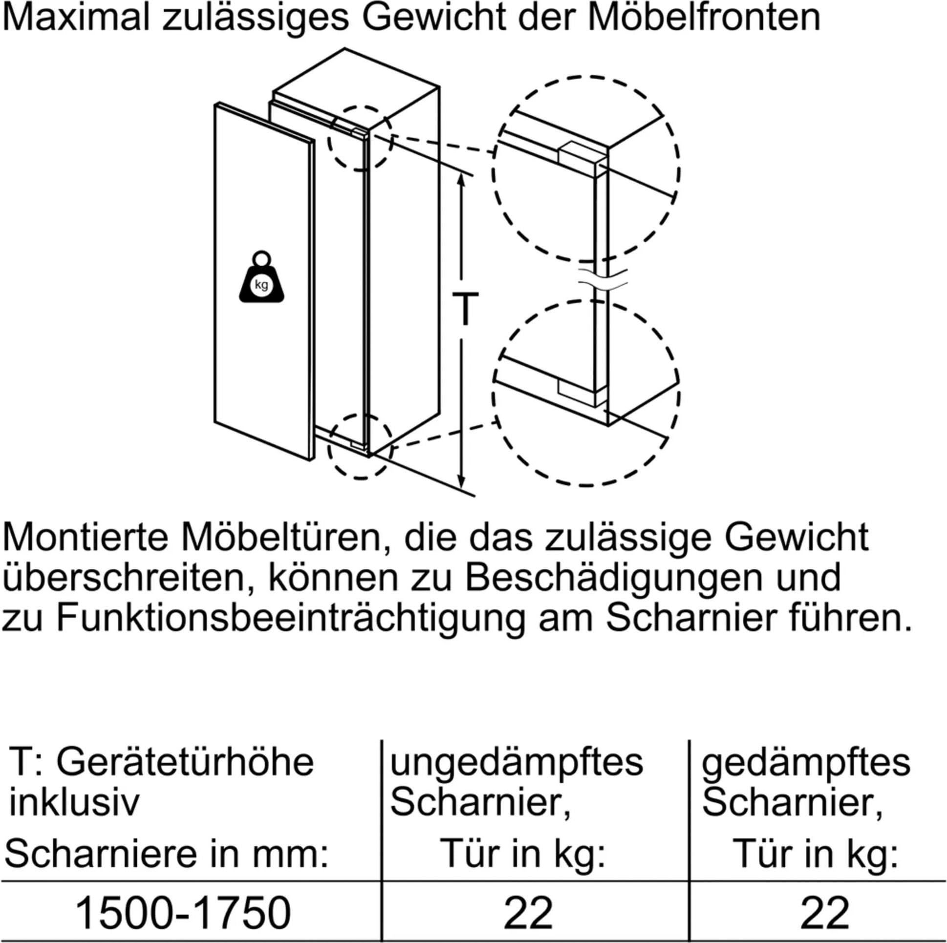 NEFF Einbaukühlschrank »KI1812FF0«, 177,2 54,1 XXL mit Garantie breit KI1812FF0, Jahren cm hoch, 3 cm