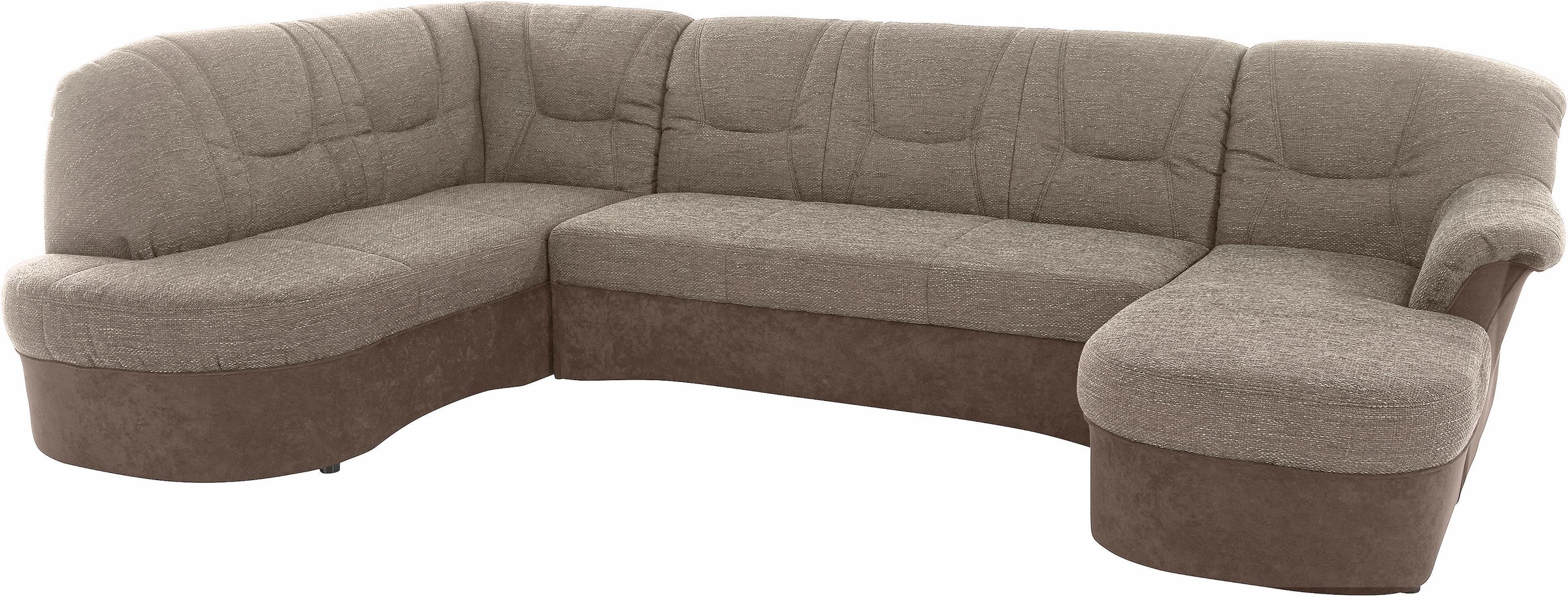 DOMO collection Wohnlandschaft »Sarafina, zeitlos und komfortabel, optional mit Federkern, U-Form«, wahlweise mit Bettfunktion