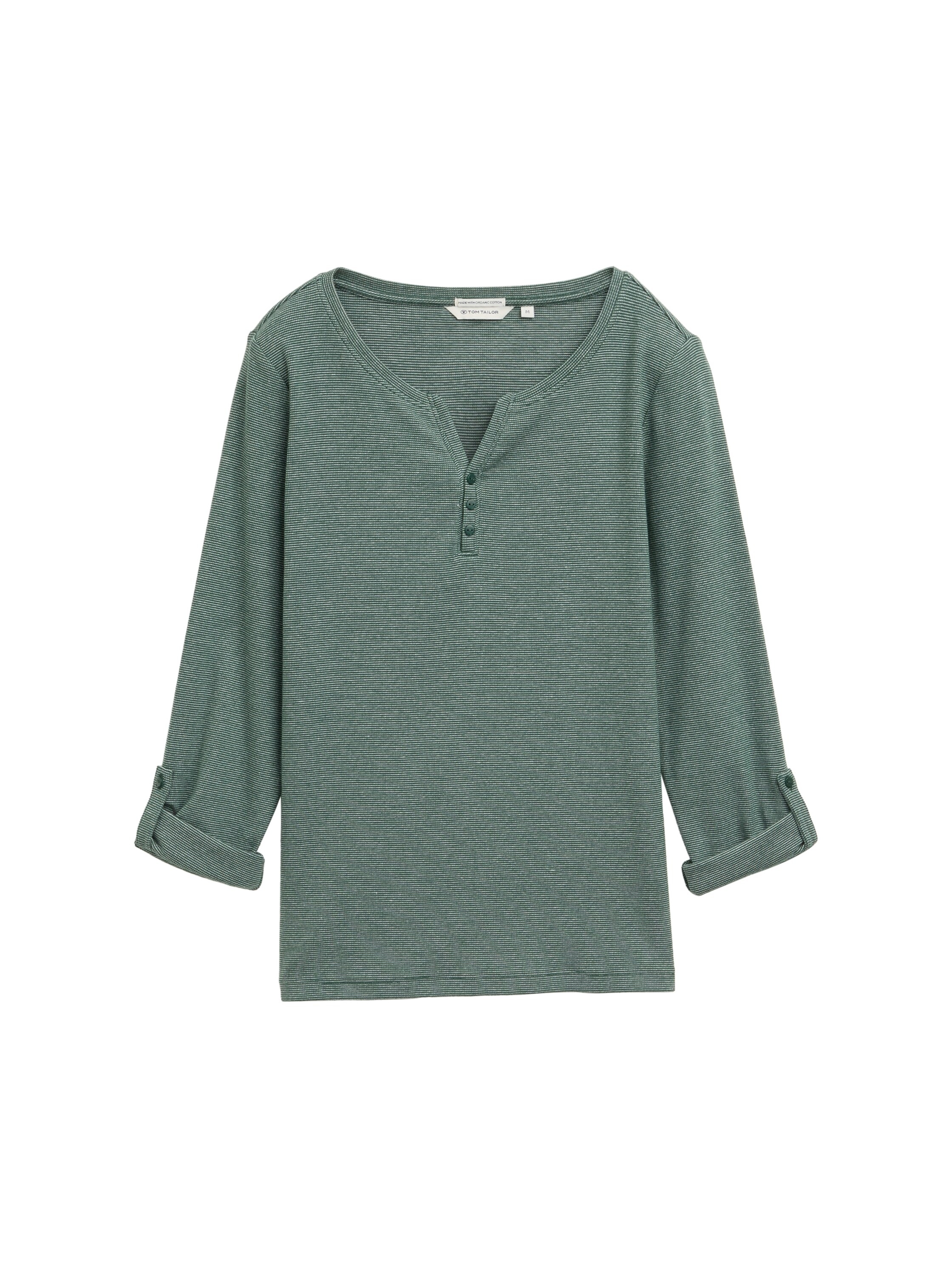 TOM TAILOR Henleyshirt, mit Turn-Up-Arm