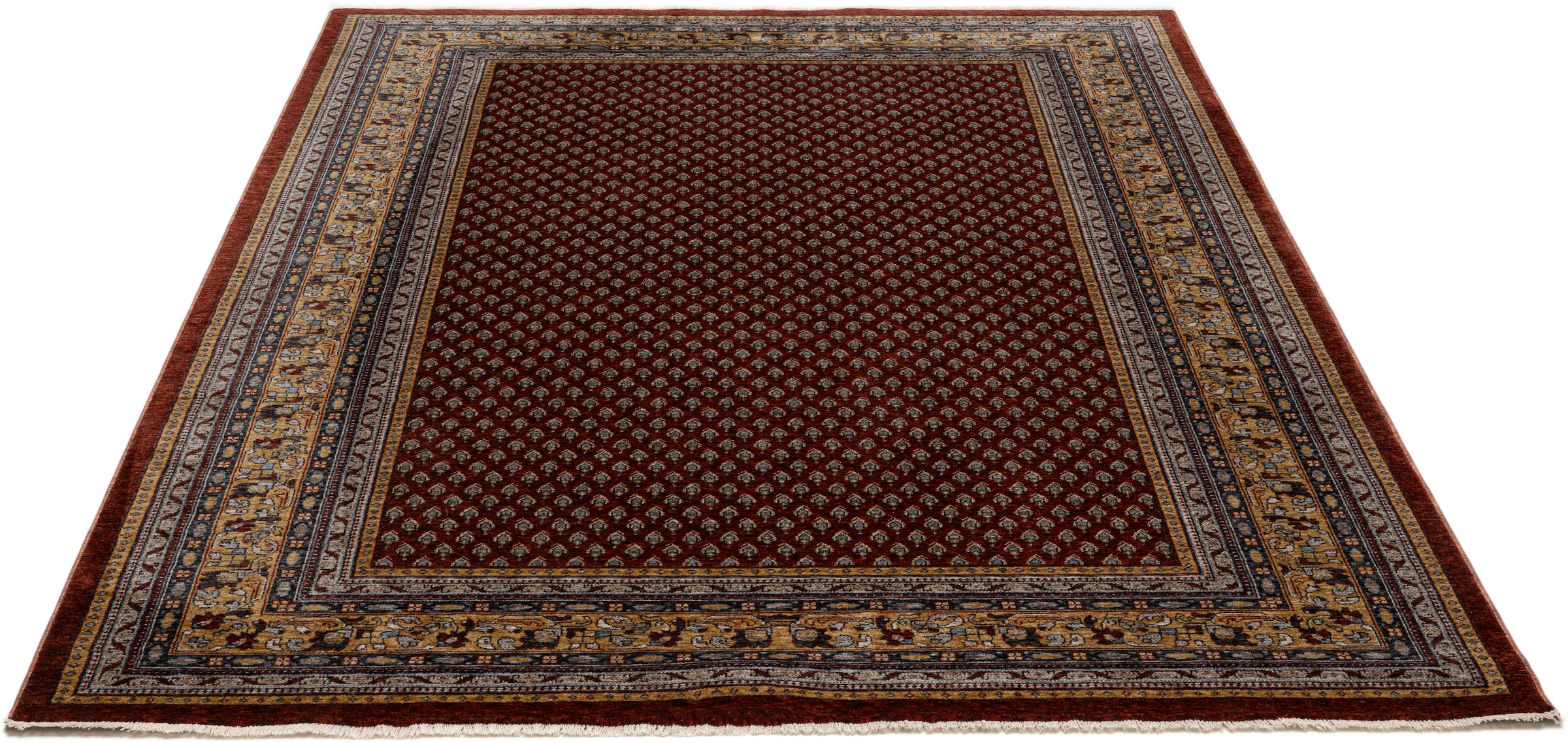 THEKO Teppich »Mir« rechteckig 10 mm Höhe Kurzflor, Orient-Optik, mit Bordüre & Fransen, pflegeleicht