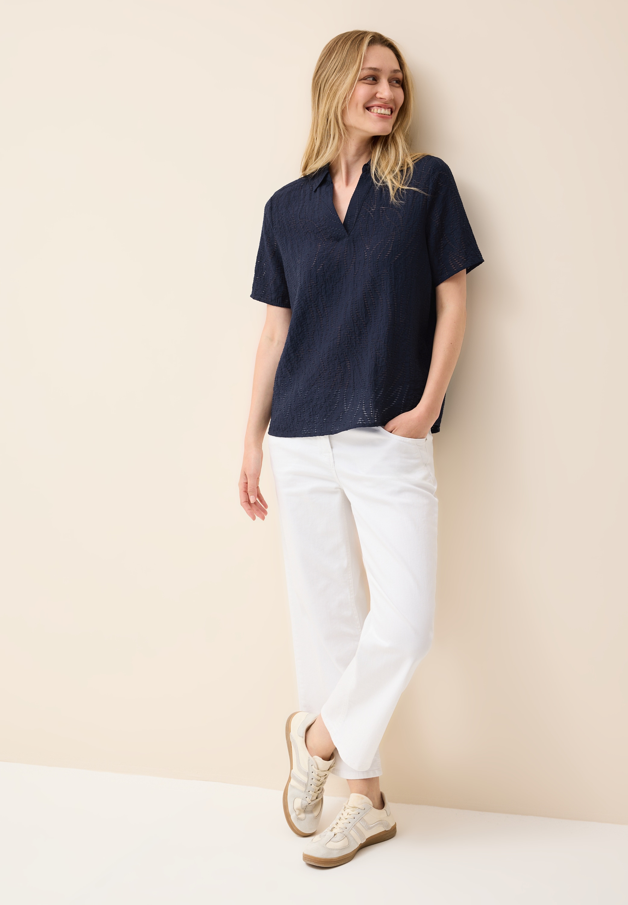 Cecil Hemdbluse, mit leichtem Struktur Muster