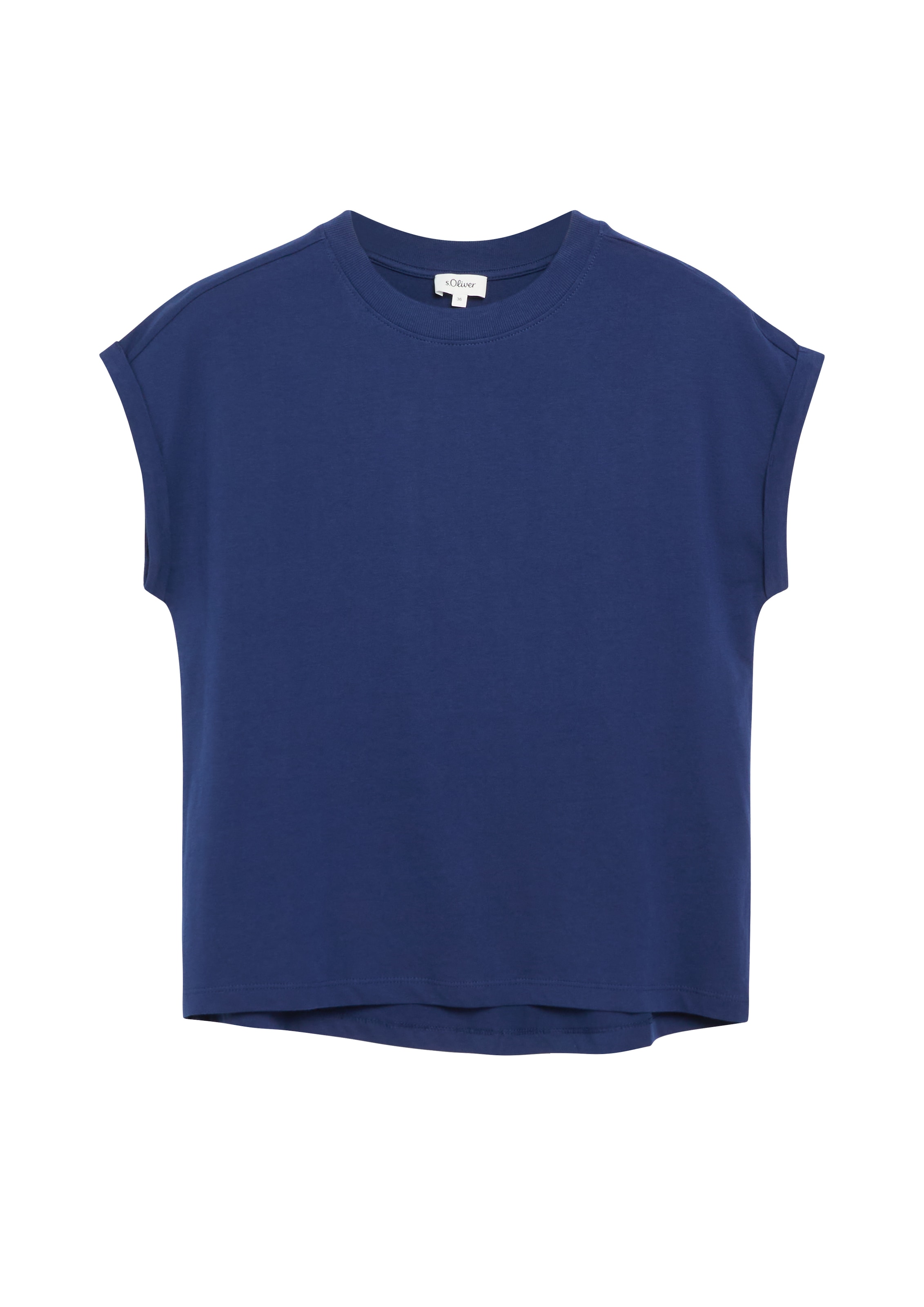 s.Oliver Kurzarmshirt Sommershirt - unifarben