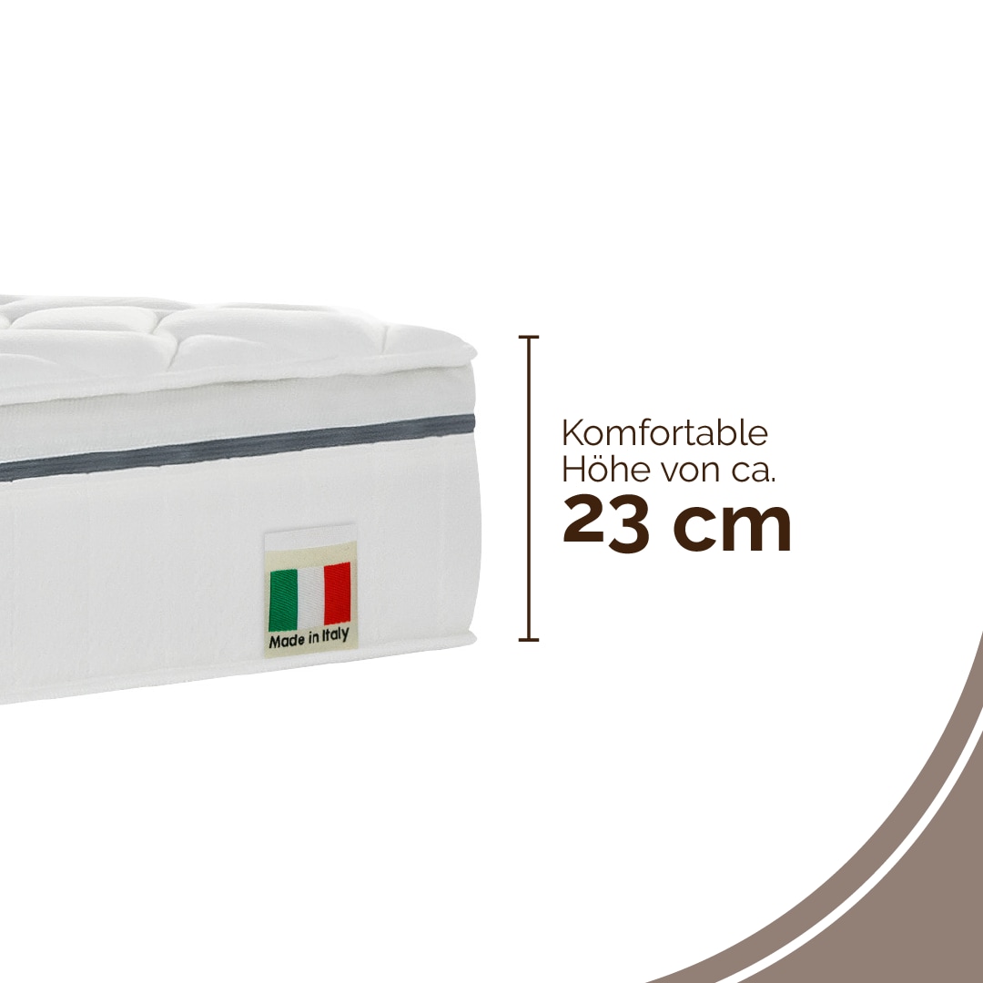 DI QUATTRO Komfortschaummatratze »23cm, Wave 3D, Wendematratze mit zwei Härtegraden« 23 cm hoch Raumgewicht: 30 kg/m³ 1-tlg., 1 Stk. tlg. Matratze in H2+H3 & H4+H5, 90x200, 140x200 und weitere Größen