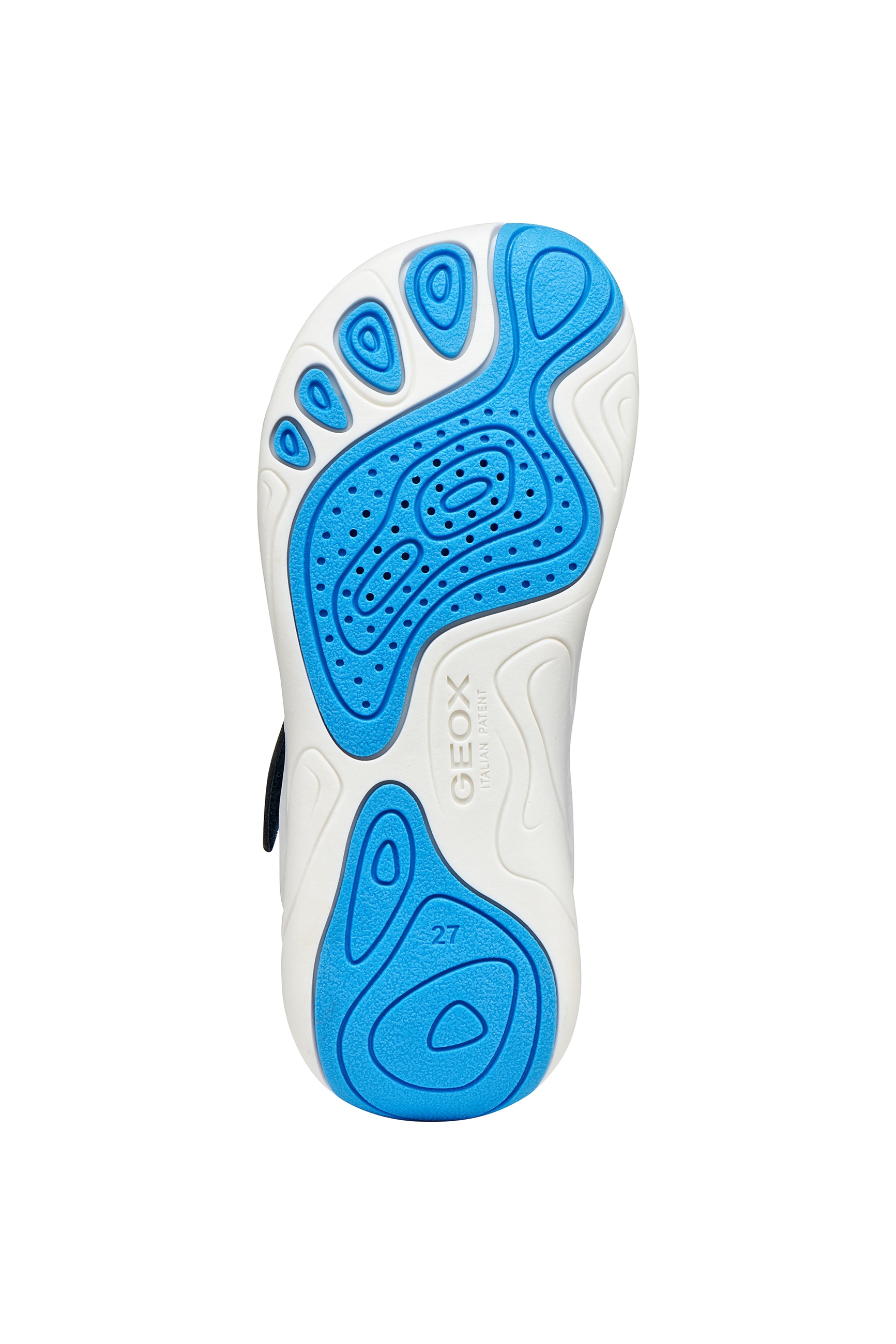 Geox Barfußschuh »J FOOT-RUN BOY«  Klettschuh mit Logo, Größenschablone zum Download
