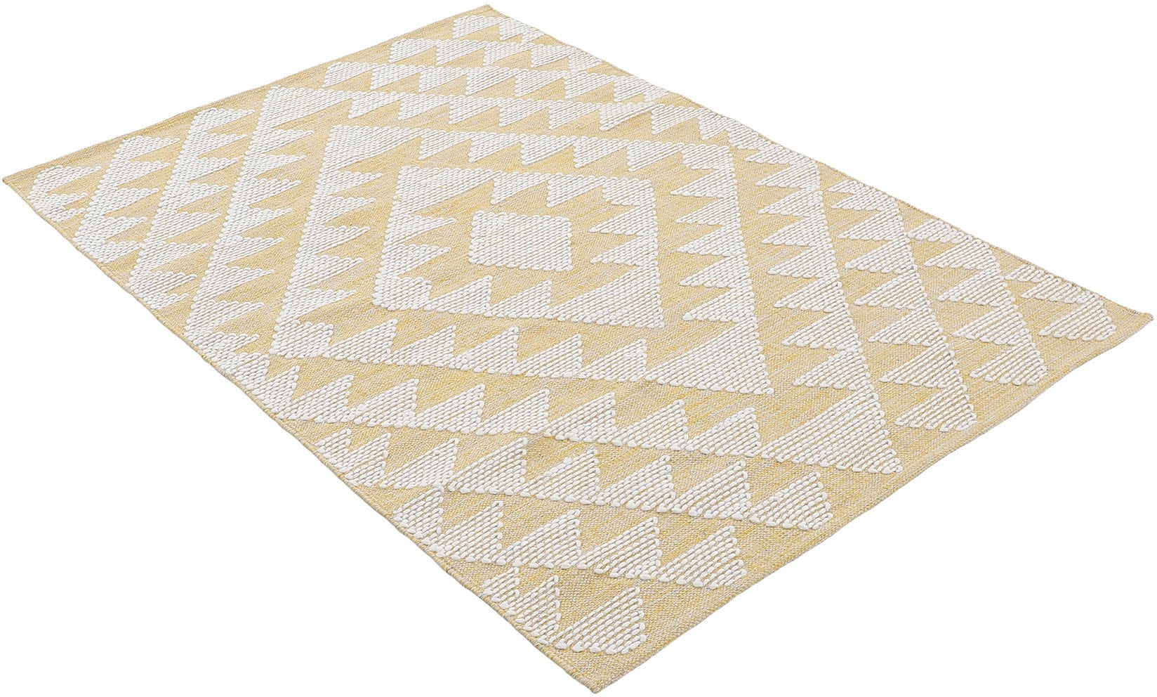 carpetfine Teppich »Kelim Durry«, rechteckig, Handweb, geometrisch, Hoch-Tief  Effekt, handgewebt, reine Baumwolle online kaufen | Kurzflor-Teppiche