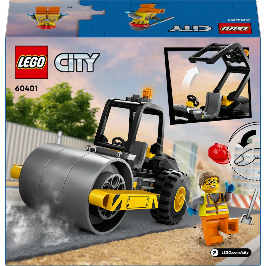 LEGO® Konstruktionsspielsteine »Straßenwalze (60401), LEGO City«, (78 St.), Made in Europe
