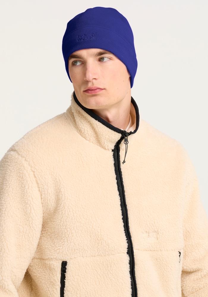 Jack Wolfskin Beanie »REAL STUFF BEANIE« Fleecemütze, leicht, aus recycelten Materialien