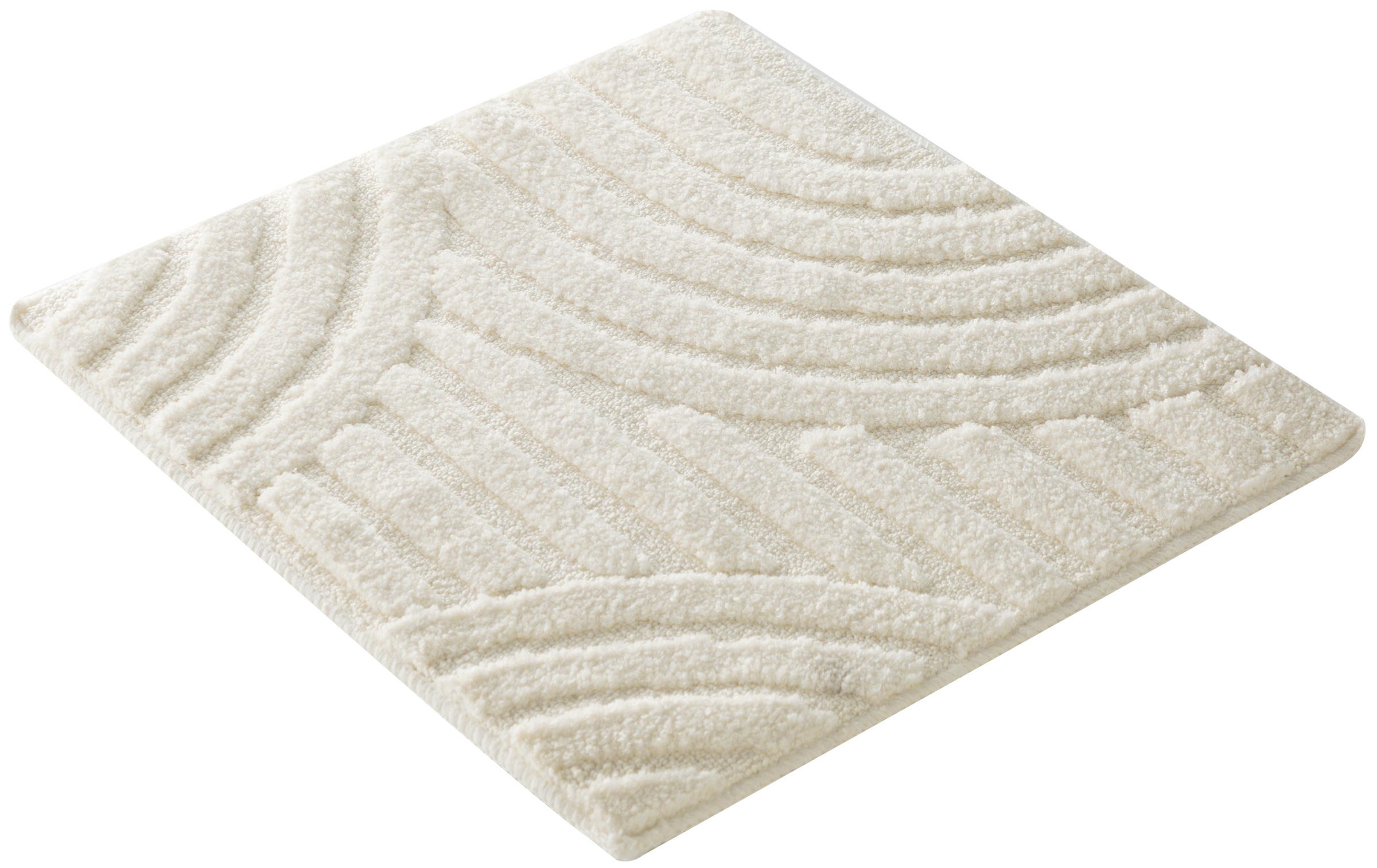 my home Badematte »Regona Scandi, Badvorleger, Badezimmer Teppich, Duschvorleger«, rutschhemmend beschichtet, strapazierfähig, Badteppich, Uni Farben, Hoch-Tief-Effekt, modernes Muster, Zen