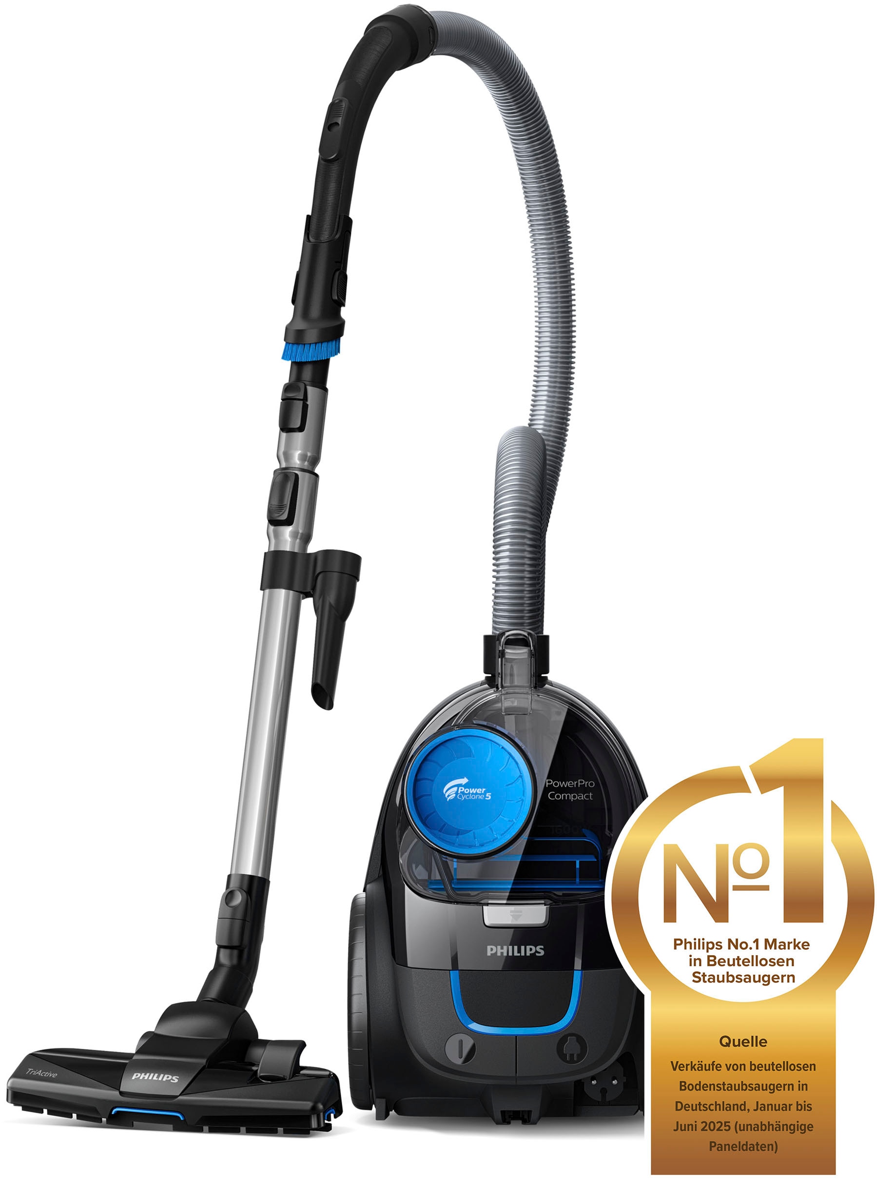 Philips Bodenstaubsauger »FC9331/09« 900 W beutellos mit 1,5 l Fasungsvermögen und Tri-Active-Düse