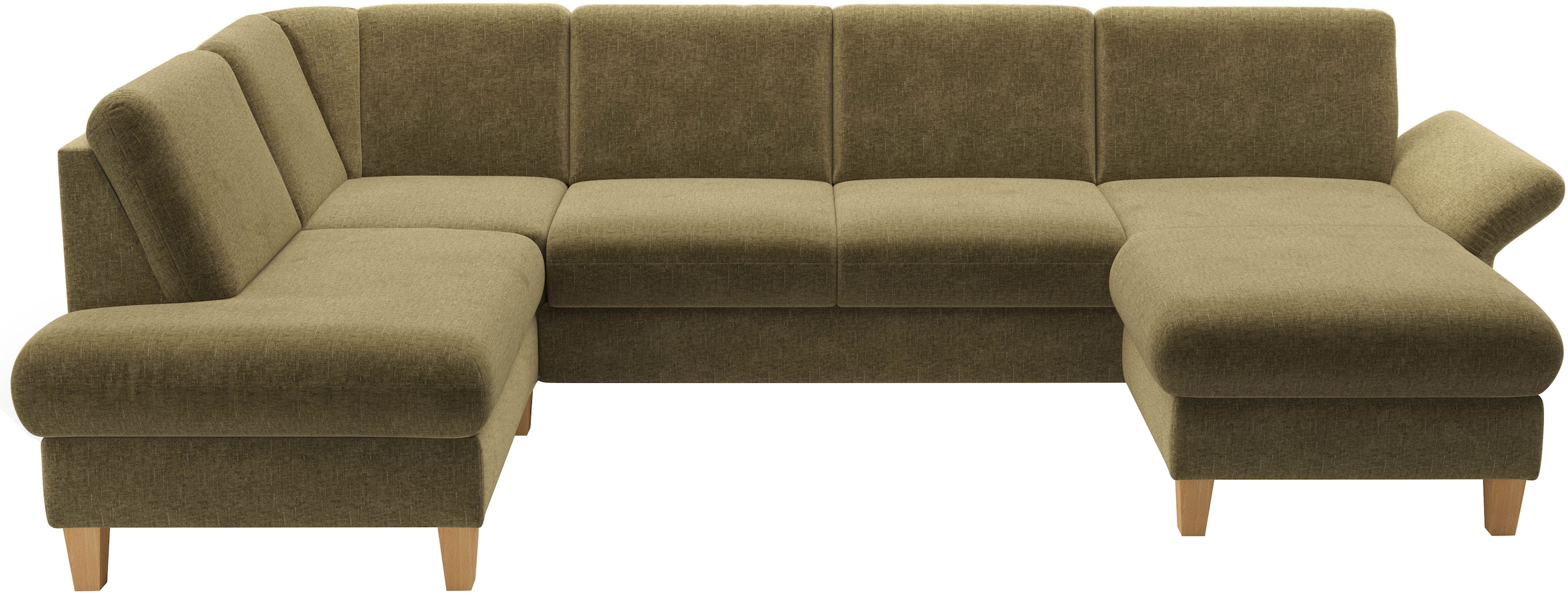 Home affaire Wohnlandschaft »Rochelle, U-Form«, optional mit Armteilverstellung, mit Bettfunktion & Bettkasten