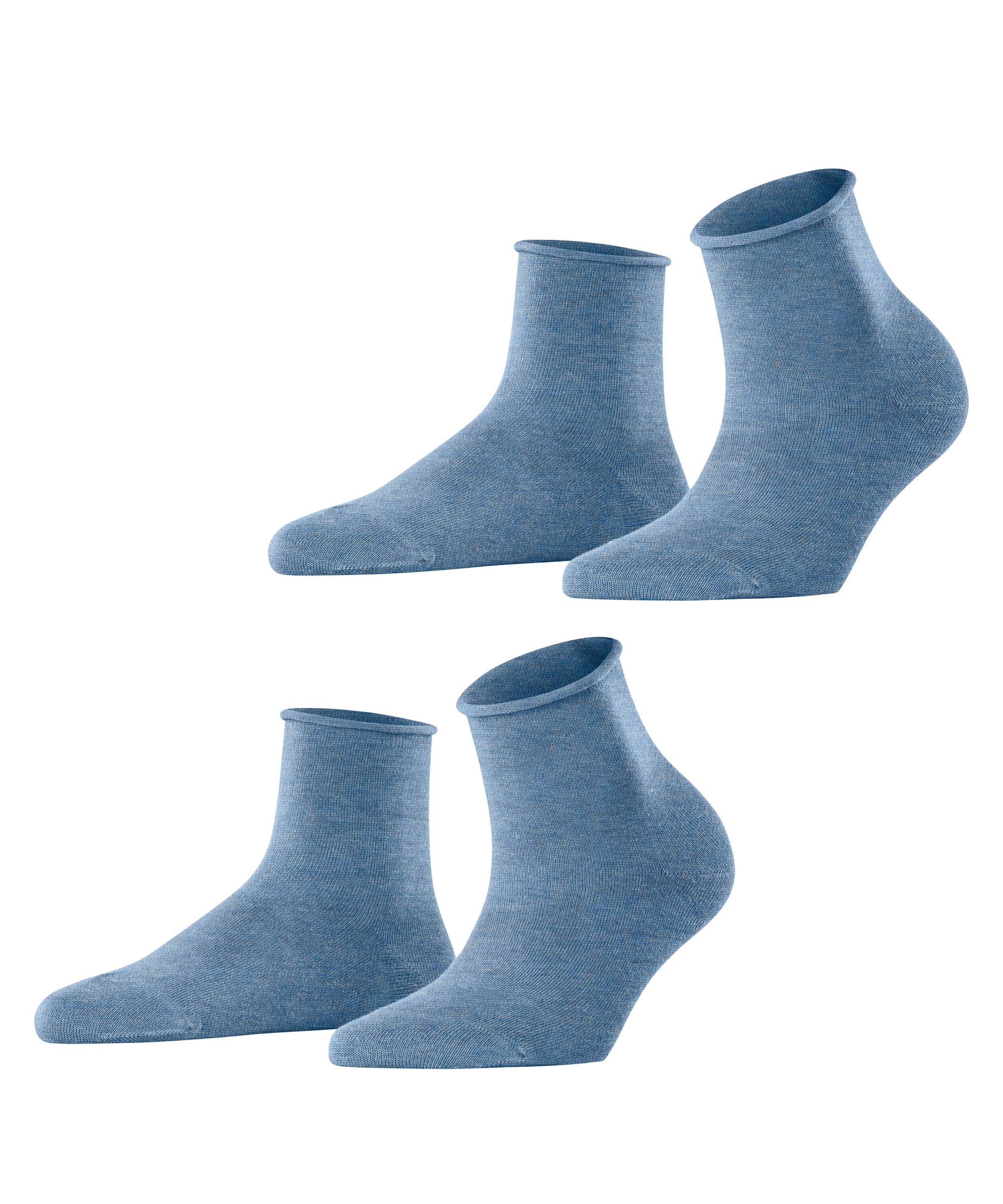 Esprit Kurzsocken »Basic Pure« 2 Paar,  unifarbenes Basic-Design, Rollbündchen