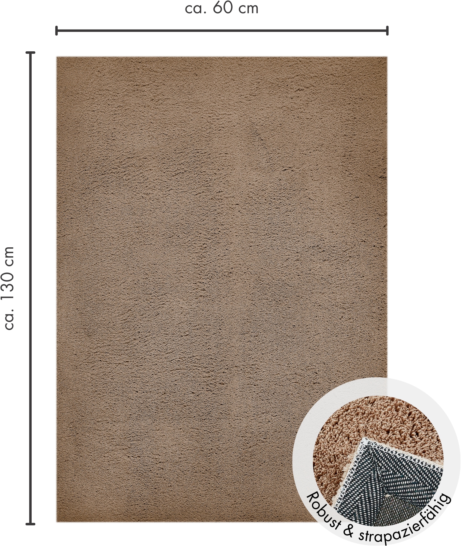 Andiamo Teppich »San Paolo« rechteckig 27 mm Höhe Uni Farben, weiche Qualität, ideal im Wohnzimmer & Schlafzimmer