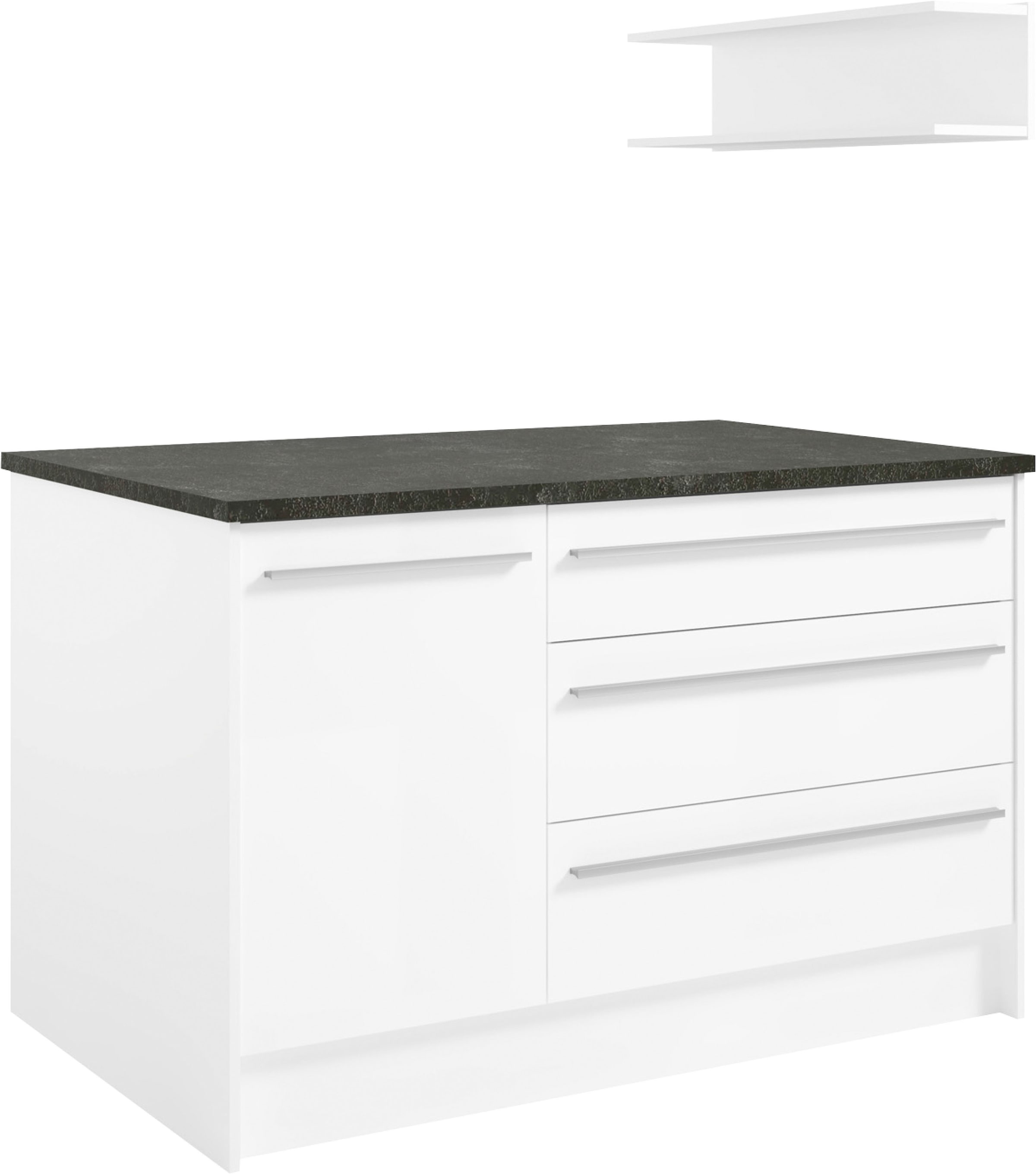BASIC by Balculina Kücheninsel »Jazz Kücheninsel« Breite 145 cm, Türen und Schubkästen