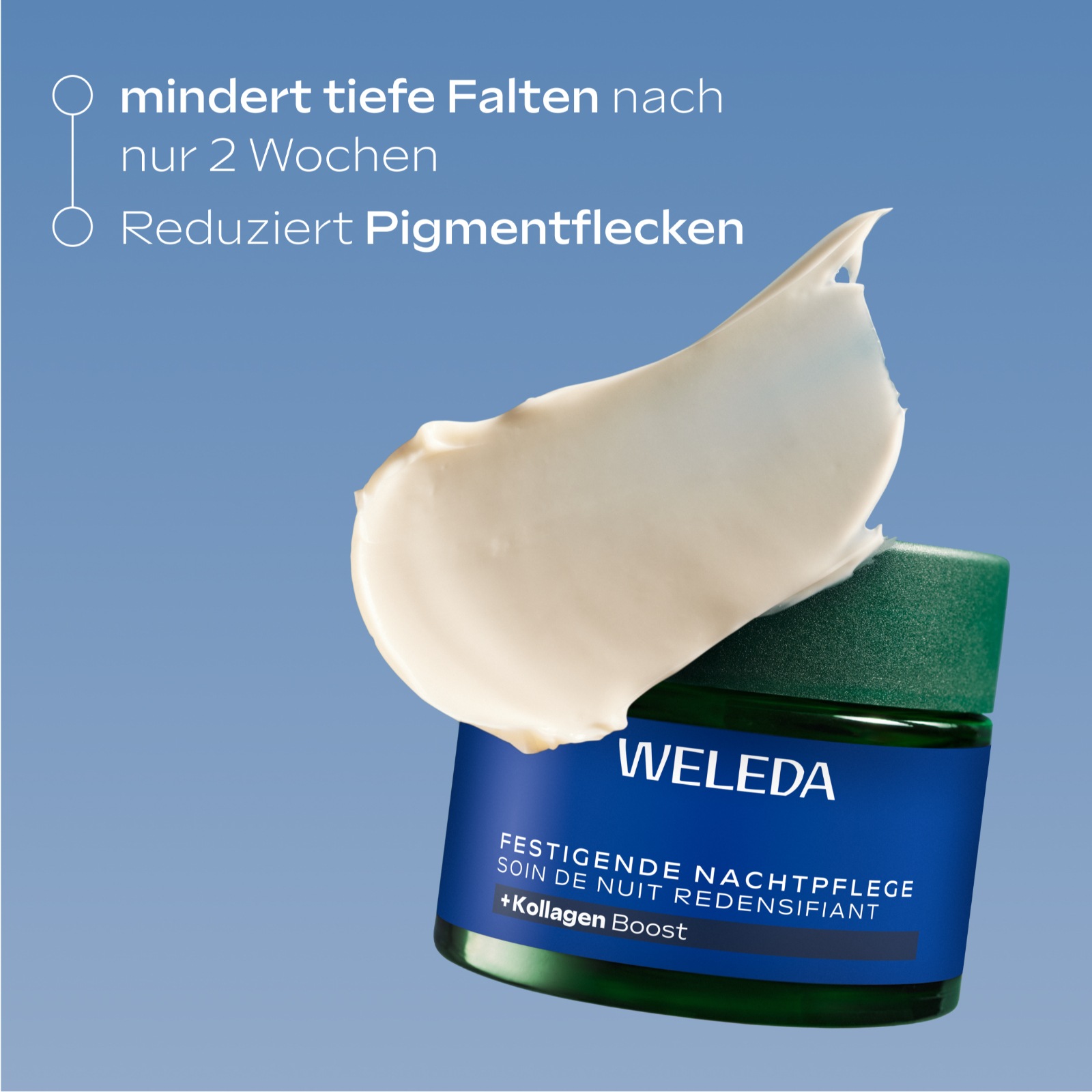 WELEDA Nachtcreme »Weleda Festigende Nachtpflege Blauer Enzian & Edelweiss« mindert tiefe Falten nach 2 Wochen und aktiviert die Zellerneuerung