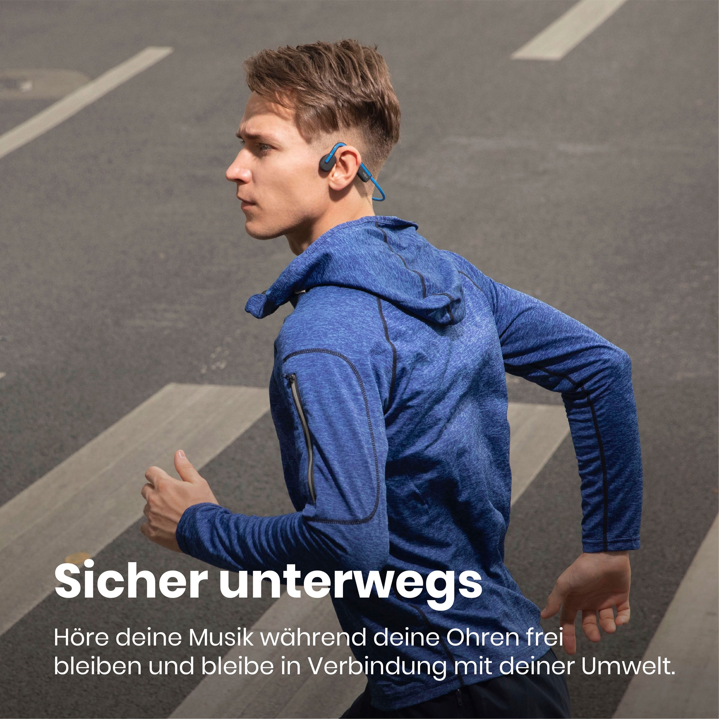 Shokz Sport-Kopfhörer »OpenMove«, Bluetooth-Wireless-A2DP Bluetooth-AVRCP Bluetooth-HFP-HSP, Noise-Cancelling-Freisprechfunktion