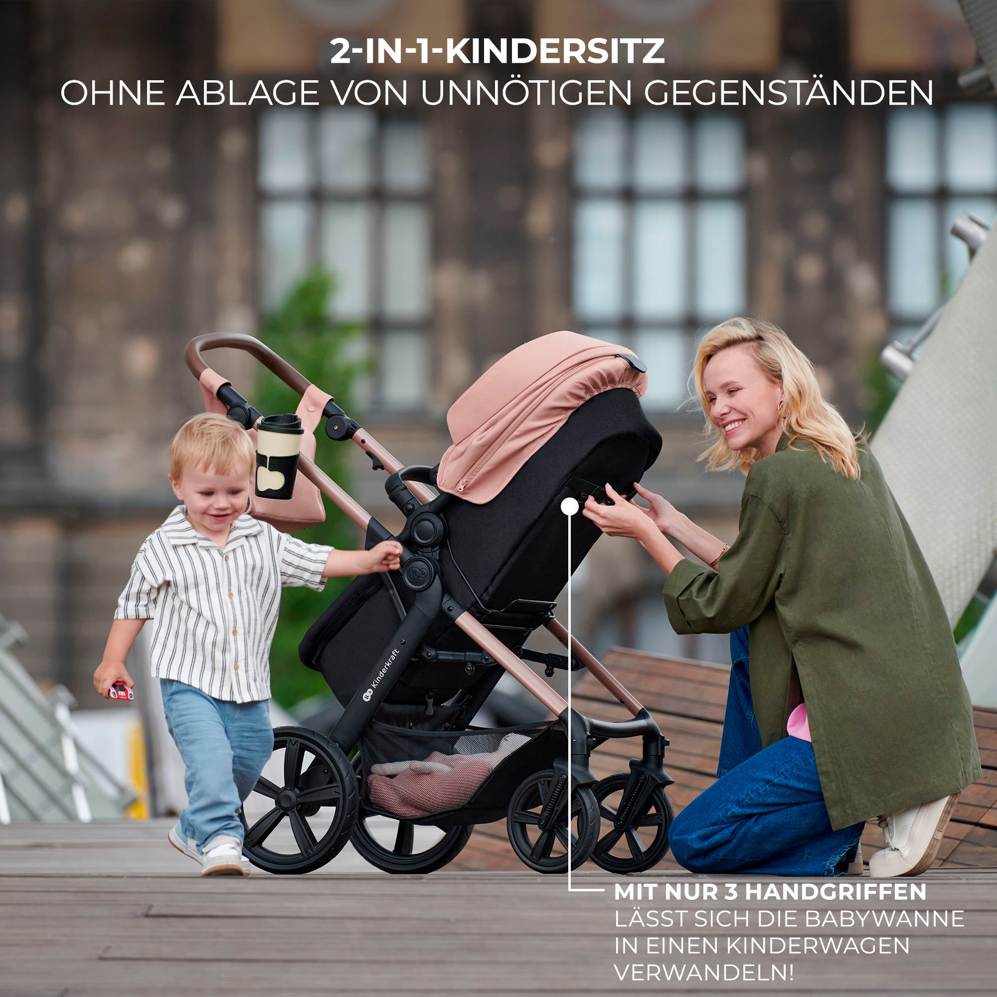 Kinderkraft Kombi-Kinderwagen »MOOV 2 4in1 EVA« 27 kg mit EVA-Rädern