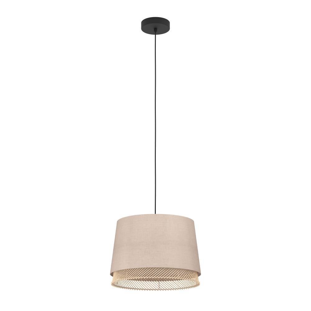 EGLO Hängeleuchte »TABLEY Pendellampe, Stahl und Textil, E27, IP20, Esszimmerlampe, Lampe«, 1 flammig, Leuchtmittel E27 | ohne Leuchtmittel, Hängeleuchte, H110 x Ø38 cm, schwarz, 1X40W exkl.