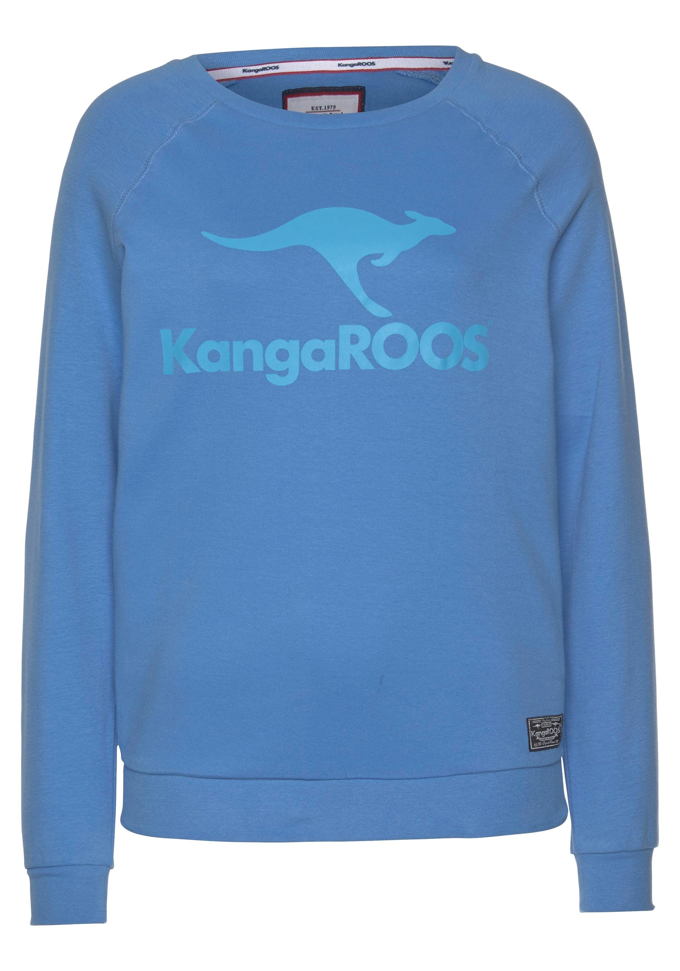 KangaROOS Sweater, mit großem ♕ Label-Print bei vorne