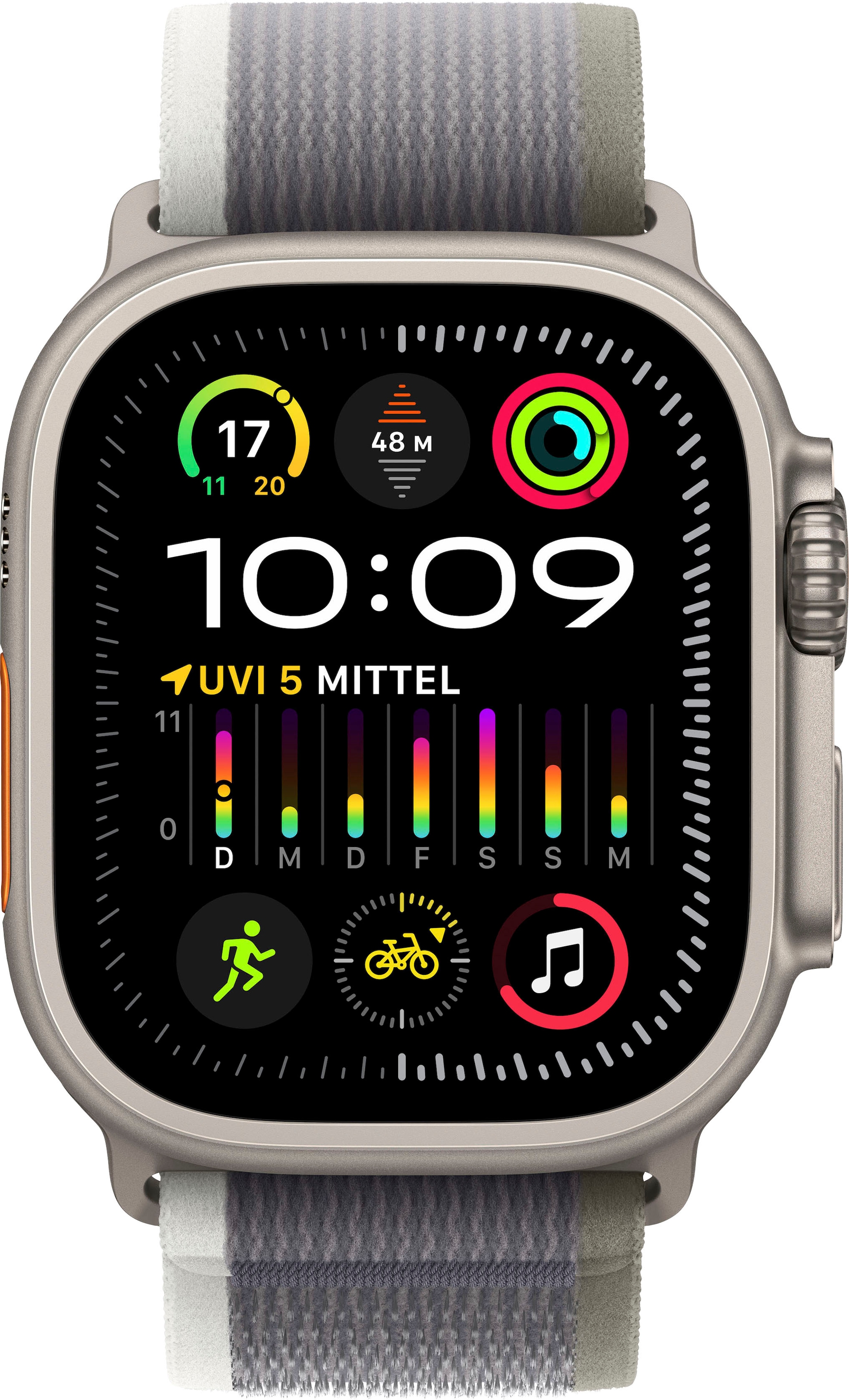Apple Smartwatch »Watch Ultra 2 GPS 49 mm + Cellular Titanium S/M«, (Watch OS 10 Trail Loop)