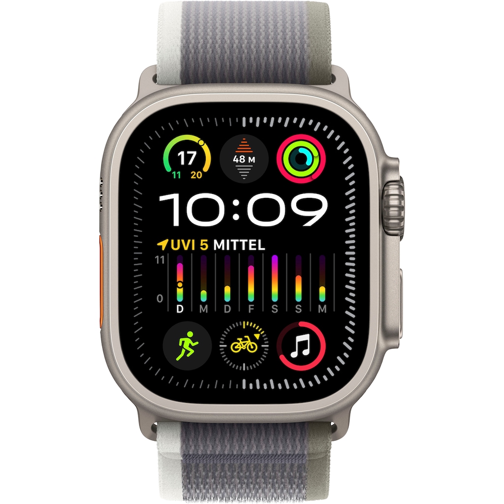 Apple Smartwatch »Watch Ultra 2 GPS 49 mm + Cellular Titanium S/M«, (Watch OS 10)