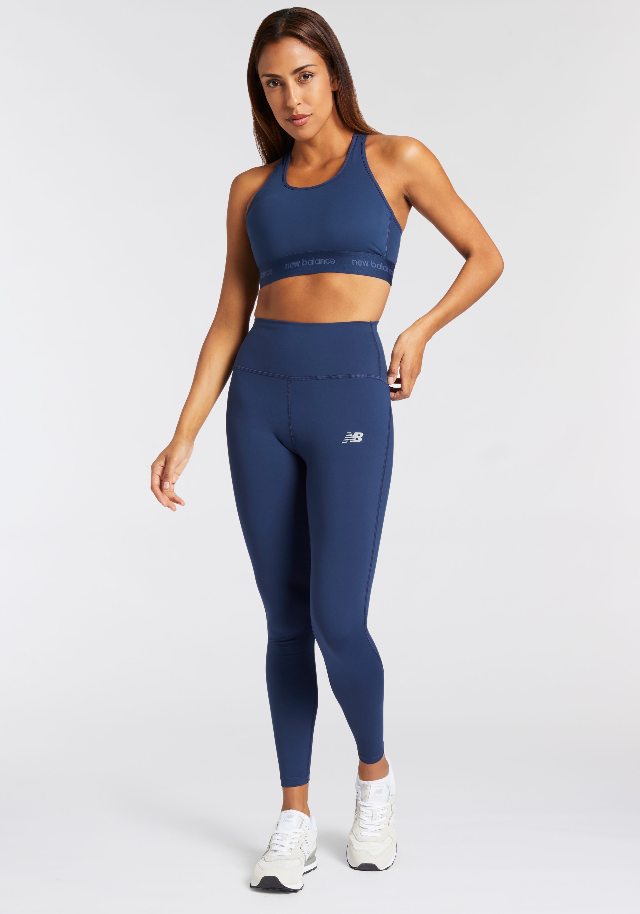 New Balance Lauftights »Sleek High Rise Legging 27"«, mit Label