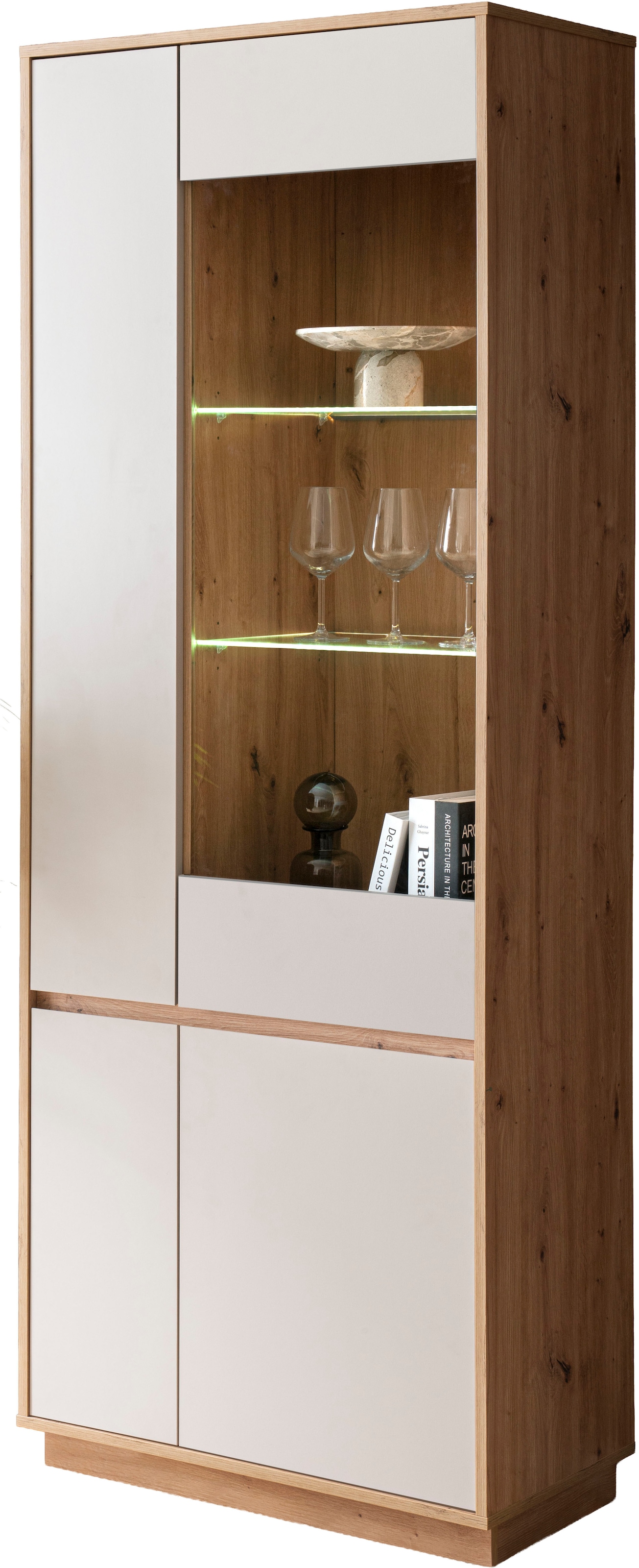 Home affaire Vitrine »Sonora, moderne Glasvitrine, Stauraumelement, Schrank« filigrane Rahmenoptik, ausreichend Stauraum, vielseitig einsetzbar