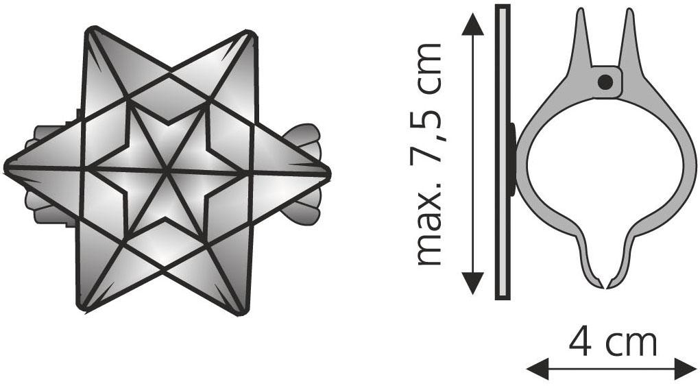 Liedeco Dekoklammer »Orbit«, (Packung, 2 St.), für Gardinen, Vorhänge