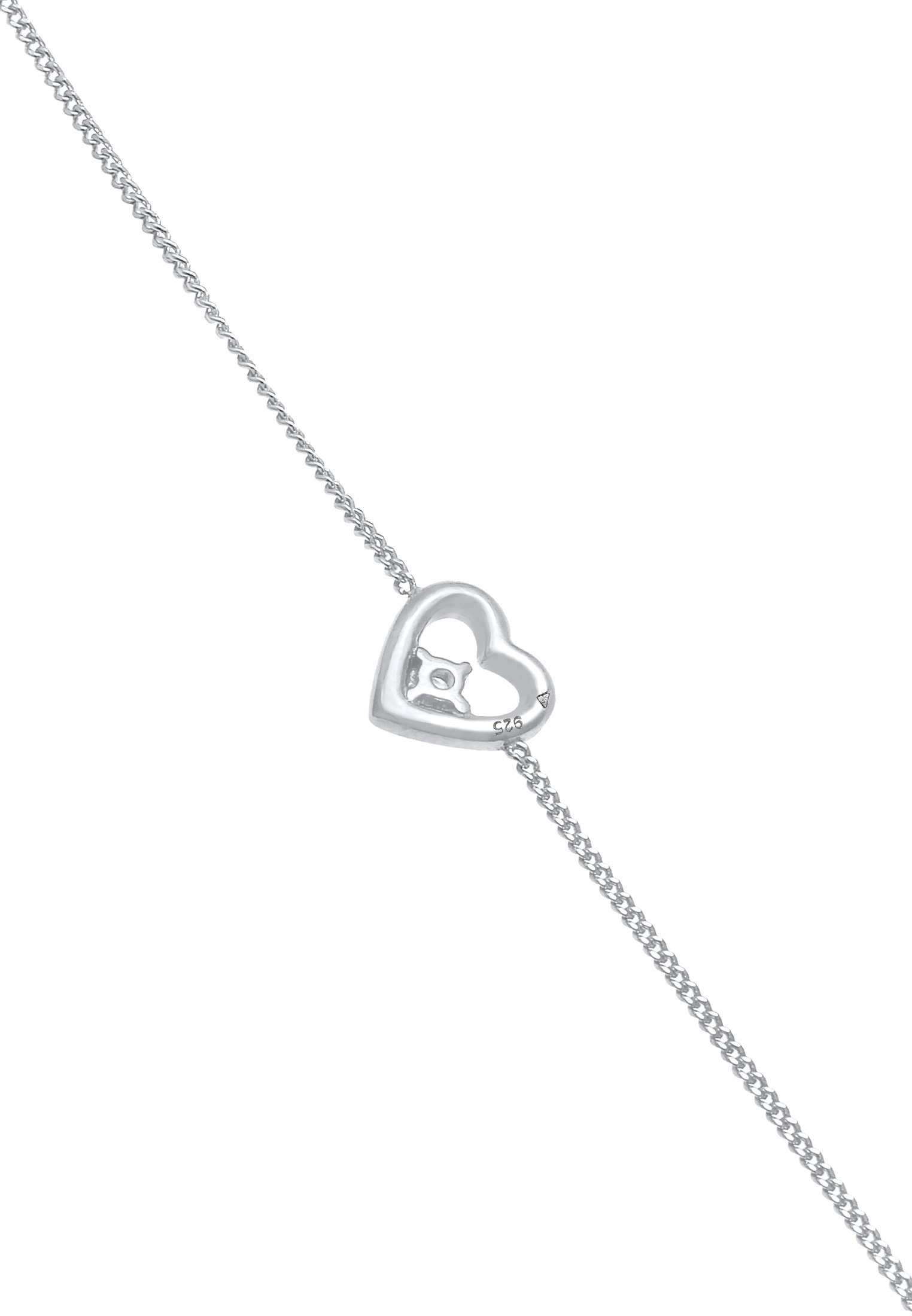 Elli DIAMONDS Armkette »Armband Herz Liebe Romantik Diamant (0.03 ct) 925 Silber«