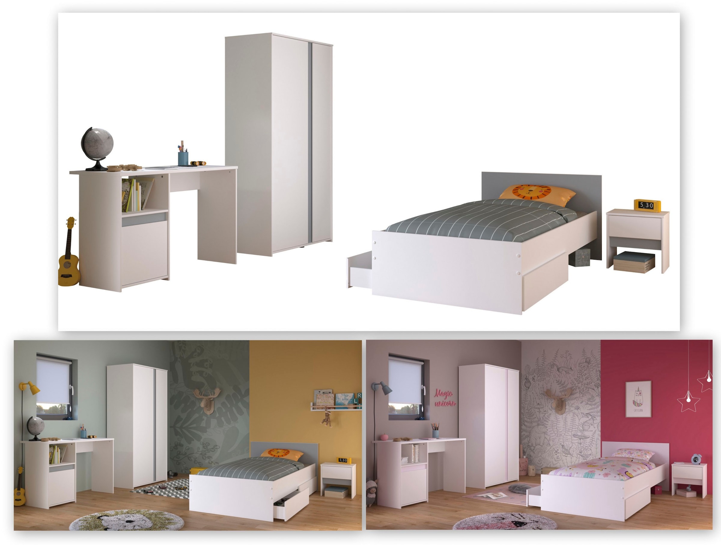 Parisot Jugendzimmer-Set »Pirouette«, (Set, 5 tlg.)
