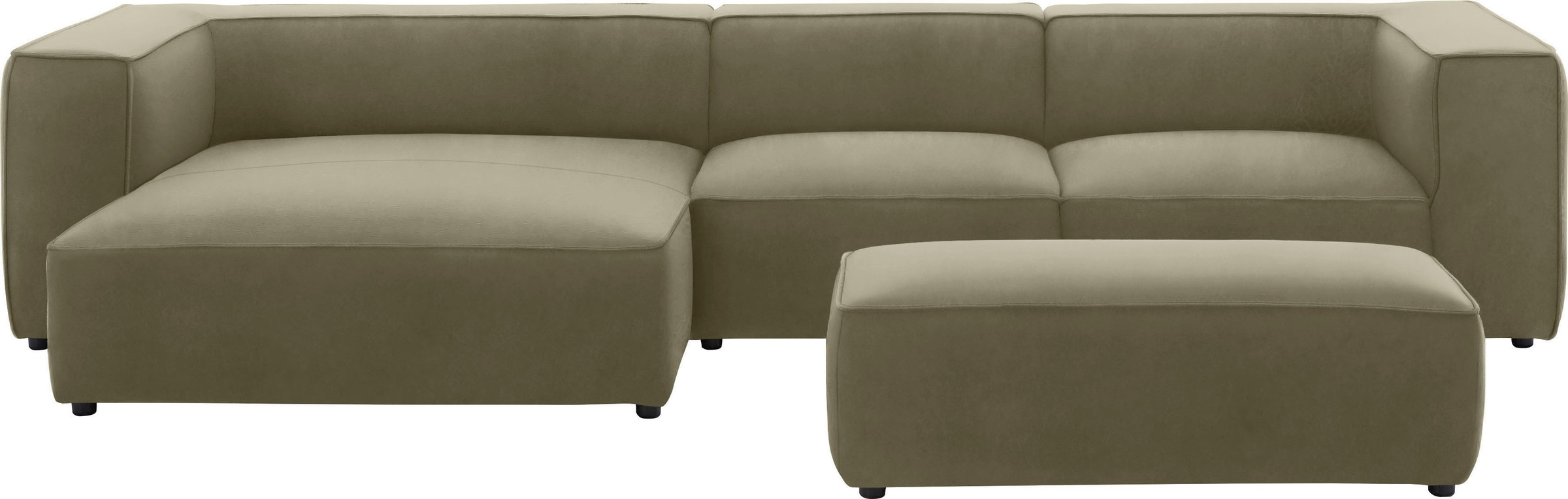 W.SCHILLIG Ecksofa »around-the-block«, mit eleganter Biese, mit Federkern, Breite 341 cm