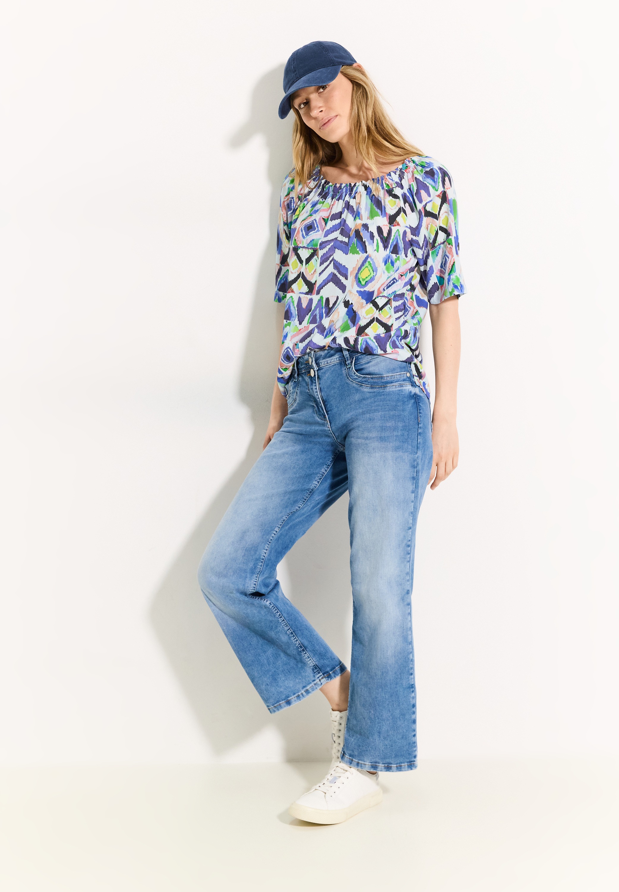 Cecil Kurzarmbluse, mit All-Over Print