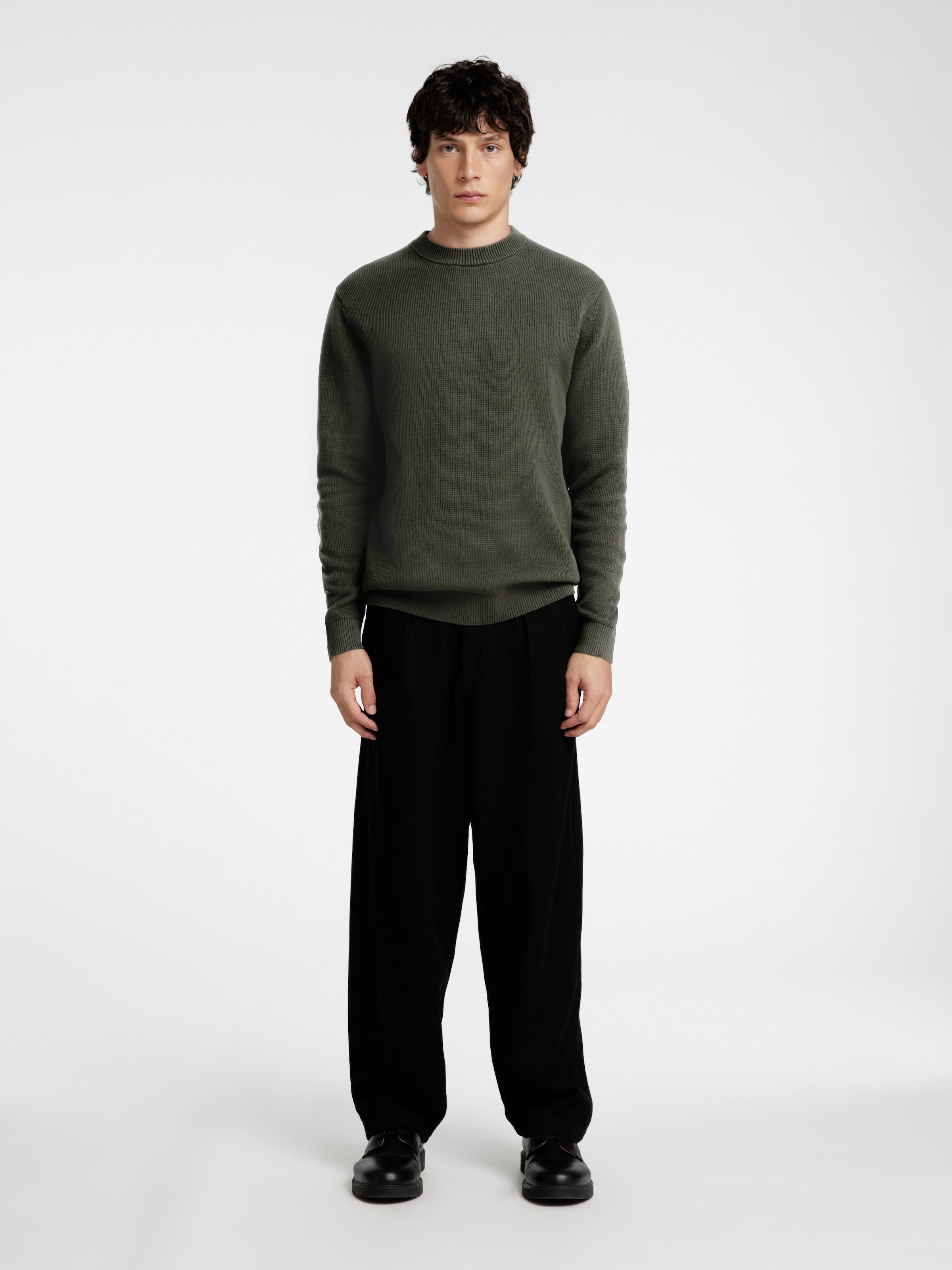 SELECTED HOMME Rundhalspullover »SLHDANE LS KNIT STRUCTURE CREW NECK NOOS«