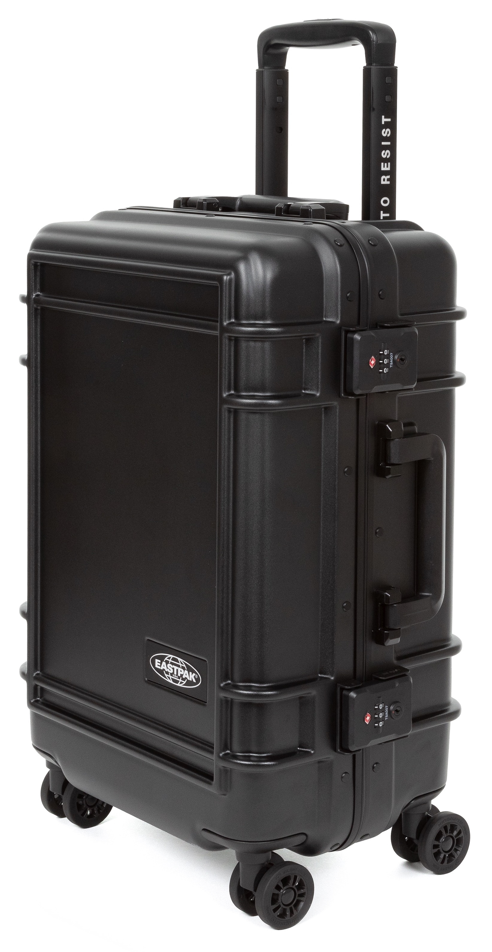 Eastpak Hartschalen-Trolley »RESIST'R CASE S BRUSHED METAL mit 30 Jahren Garantie«, 4 Rollen, Reisegepäck Handgepäck-Koffer TSA-Zahlenschloss