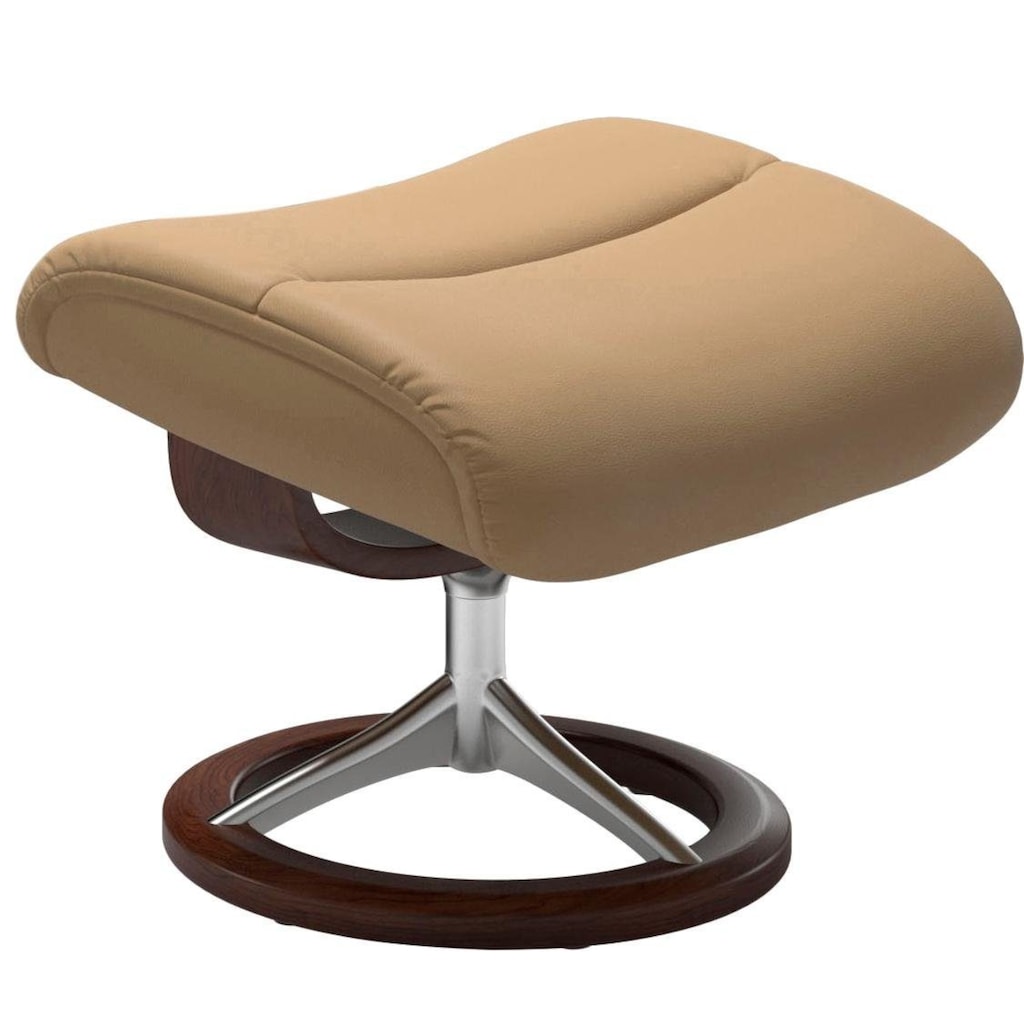 Stressless® Relaxsessel »View«, (Set, Relaxsessel mit Hocker), mit Signature Base, Größe L,Gestell Braun